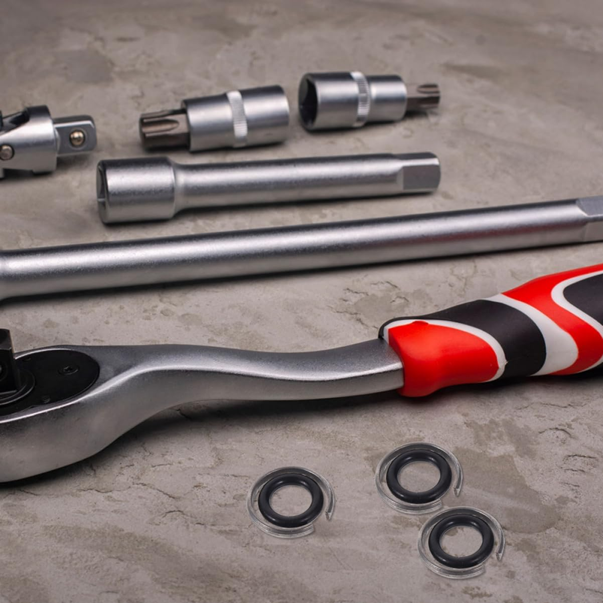 SHINEOFI 8Sets Impact Wrench Socket Retainer -Ring Kit for Power Tool Accessories Retaining for Electric Air Wrenches image number 1