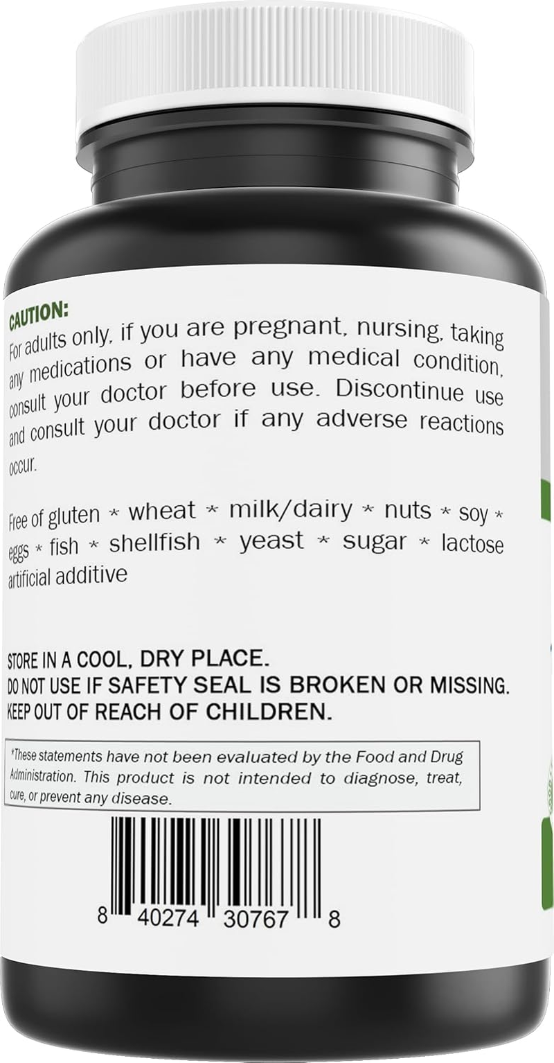 Brieofood Celery Seed 1200 Mg per Serving- 180 Tablets, Gluten Free, and Non-Gmo image number 3