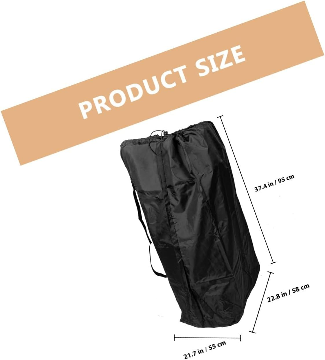 CVUTOVO Heavy-Duty Nylon Stroller Travel Organiser Bag with Dual Shoulder Straps for Airplane and Train Trips Lockable Closure and Universal Compatibility