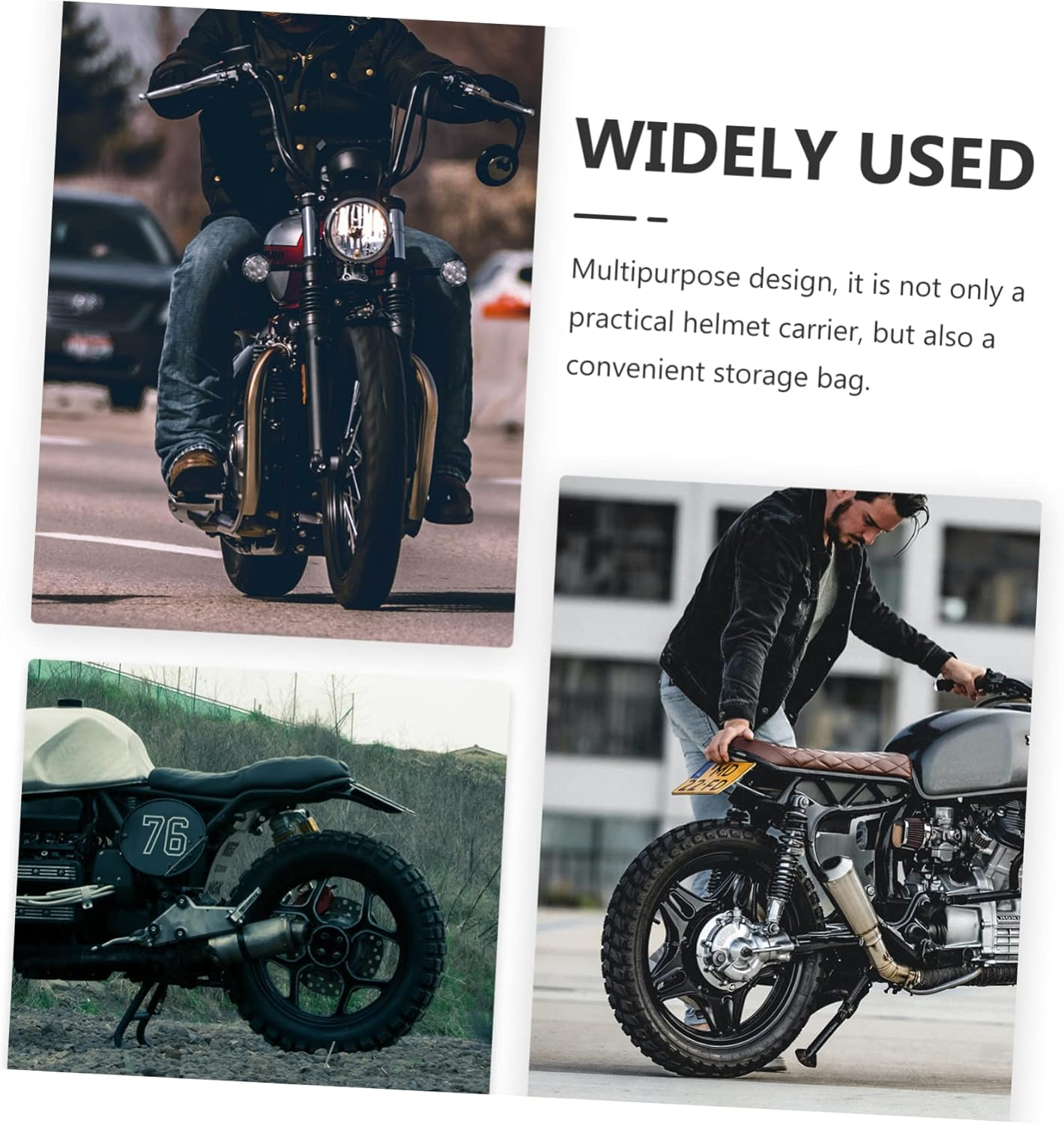 Vaguelly Motorcycle Helmet Pouch Capacity Storage Bag for Helmets Dustproof Design for Motorbike Electric Bike Use Material image number 5