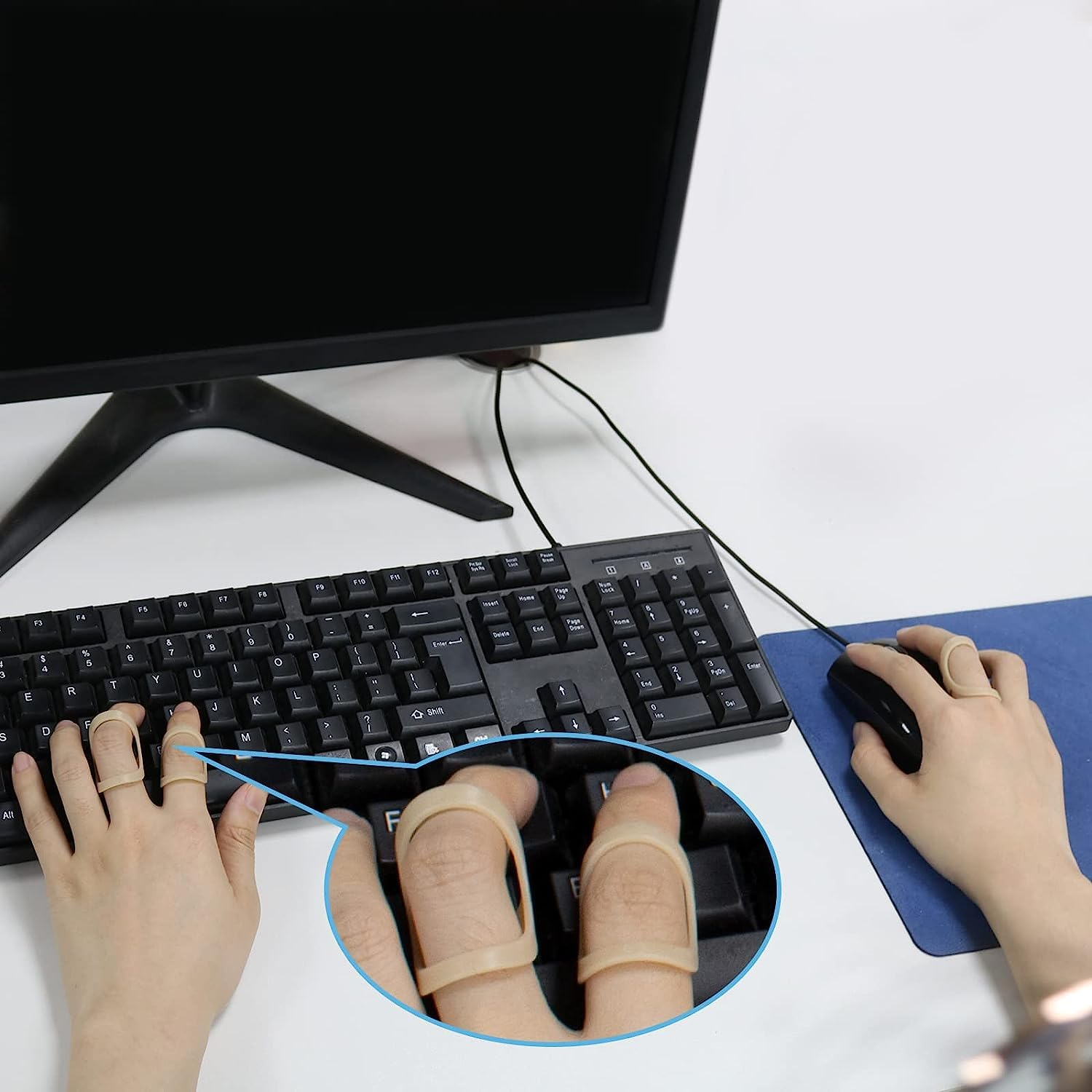 Oval Finger Splint,5Pcs Comfortable Finger Support Brace,Oval 8 Finger Splint,Comfortable Trigger Finger Splint,Thumb Brace to Support and Protection for Trigger Finger and Other Finger Conditions image number 5