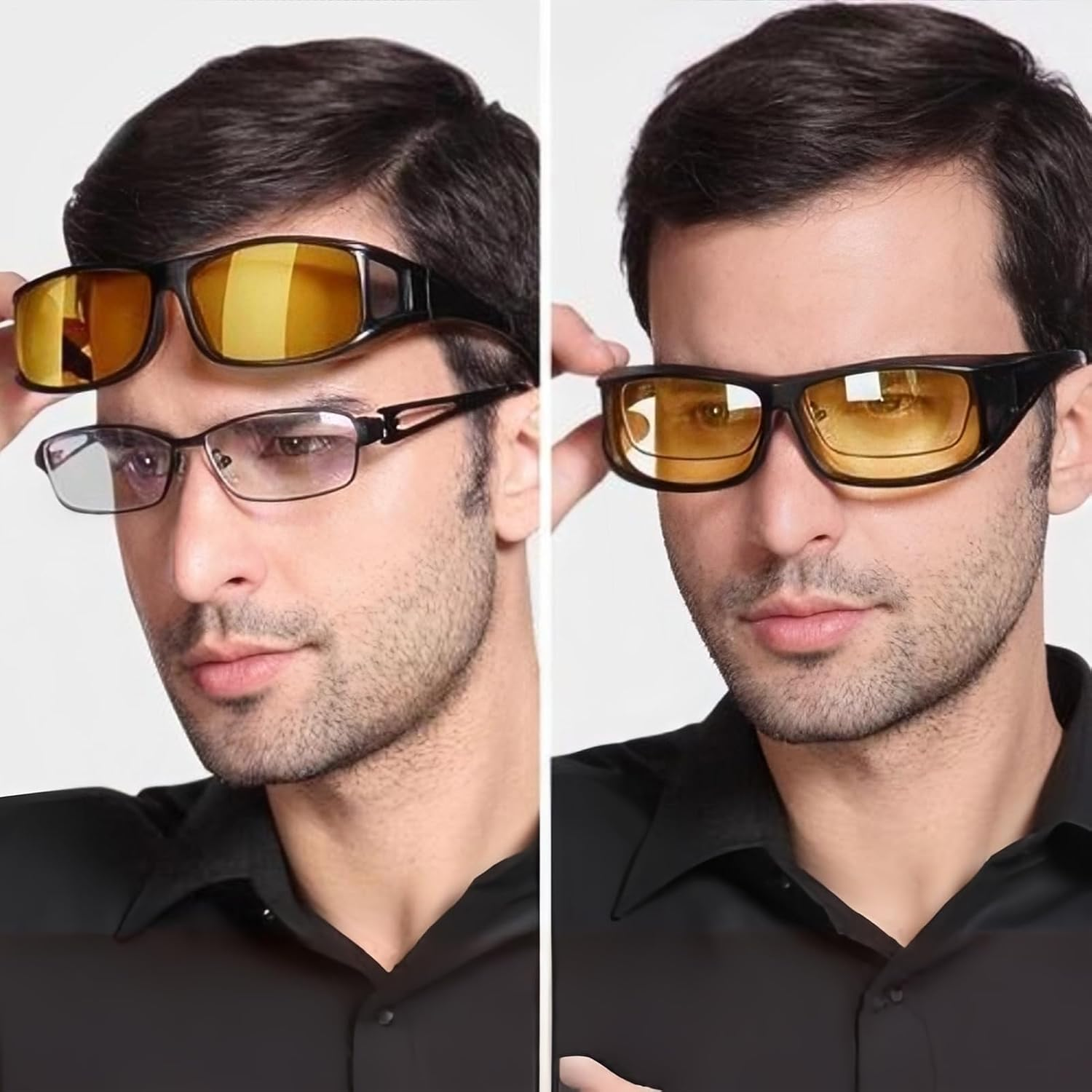 Fizepgo Night Vision Glasses for Driving - Uv400 Protection anti Glare Polarized Goggles,Night Vision Driving Glasses,For Men Women Blocking Eye Safety Computer Fishing Game image number 1