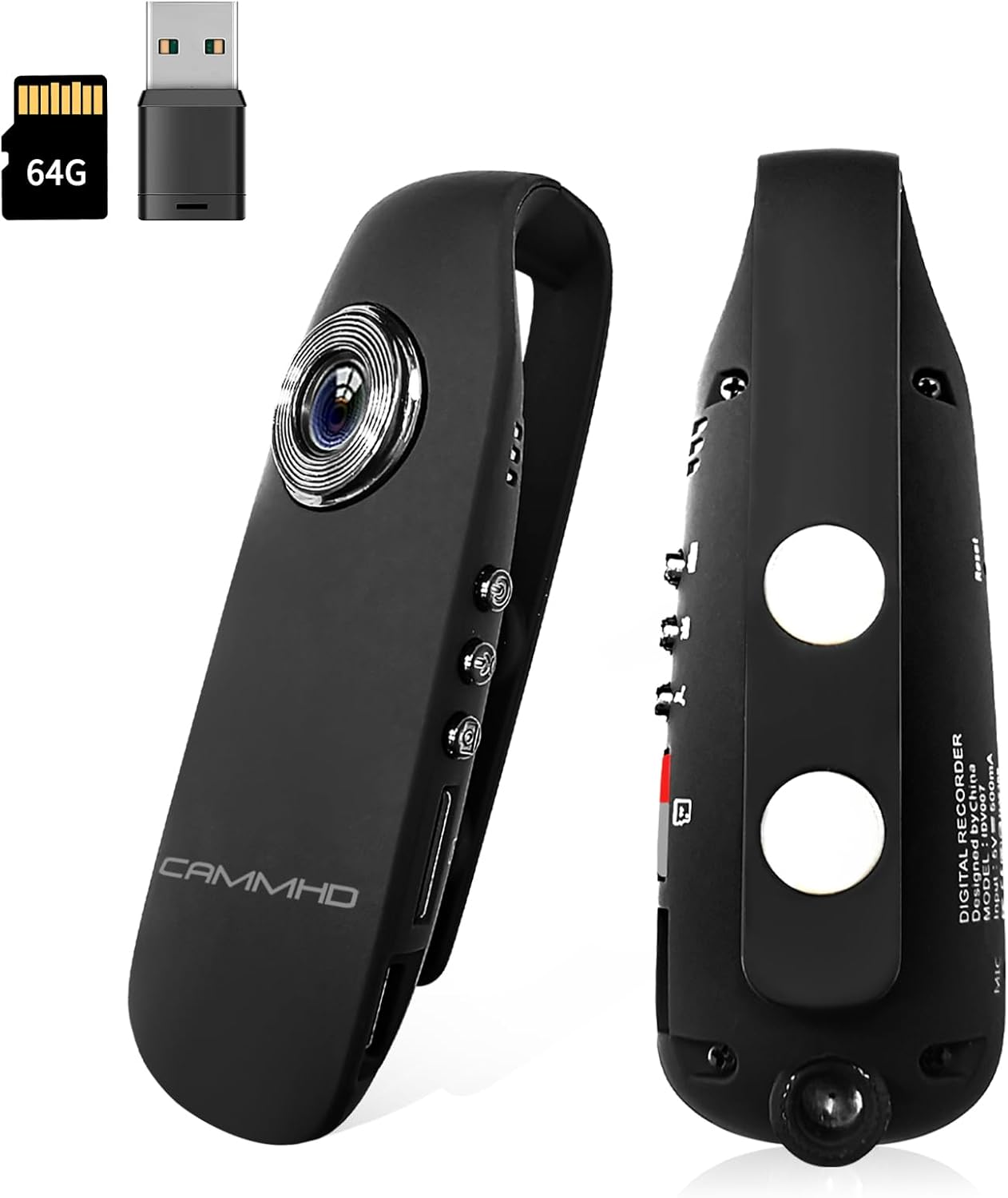 CAMMHD 1080P Mini Body Camera, 32GB Small Pocket Cam with Magnetic Clip, No Wifi Blutooth, Portable Video Recorder Suitable for Cycling Motorcycle Travel Hiking Walking Security image number 2