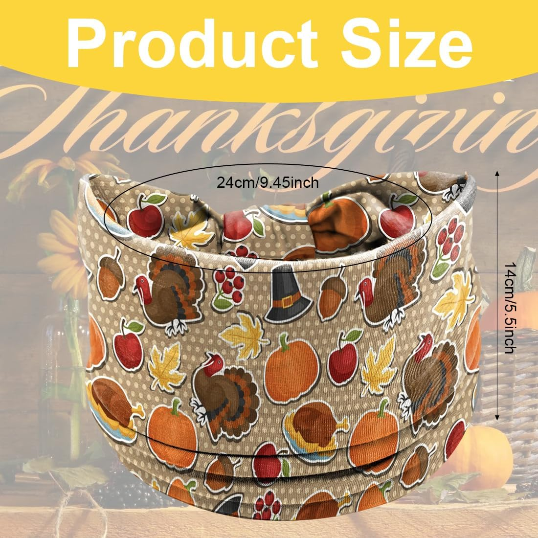 ZORVYN Pack of 4 Women'S Wide Boho Headscarf Headband for Women Hair Bands Made of Cotton Elastic Headband for Sports and Everyday Use image number 3