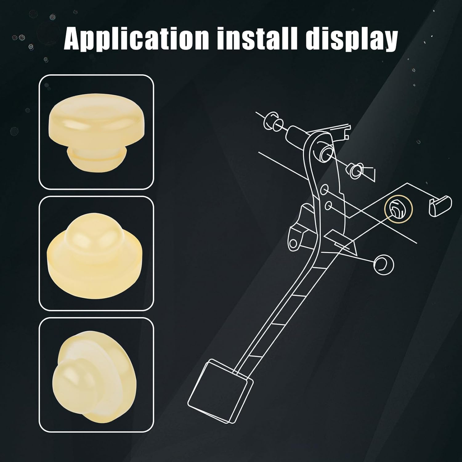 12Pcs Brake Pedal Stop Pads, Rubber Clutch Pedal Stopper Brake Switch Stoppers Replacement for Infiniti G20 G35 G37 I30 J30 Q45 Q60 Nissan Z Versa Xterra Stanza 350Z 46584-S0100 46584S0100 image number 6