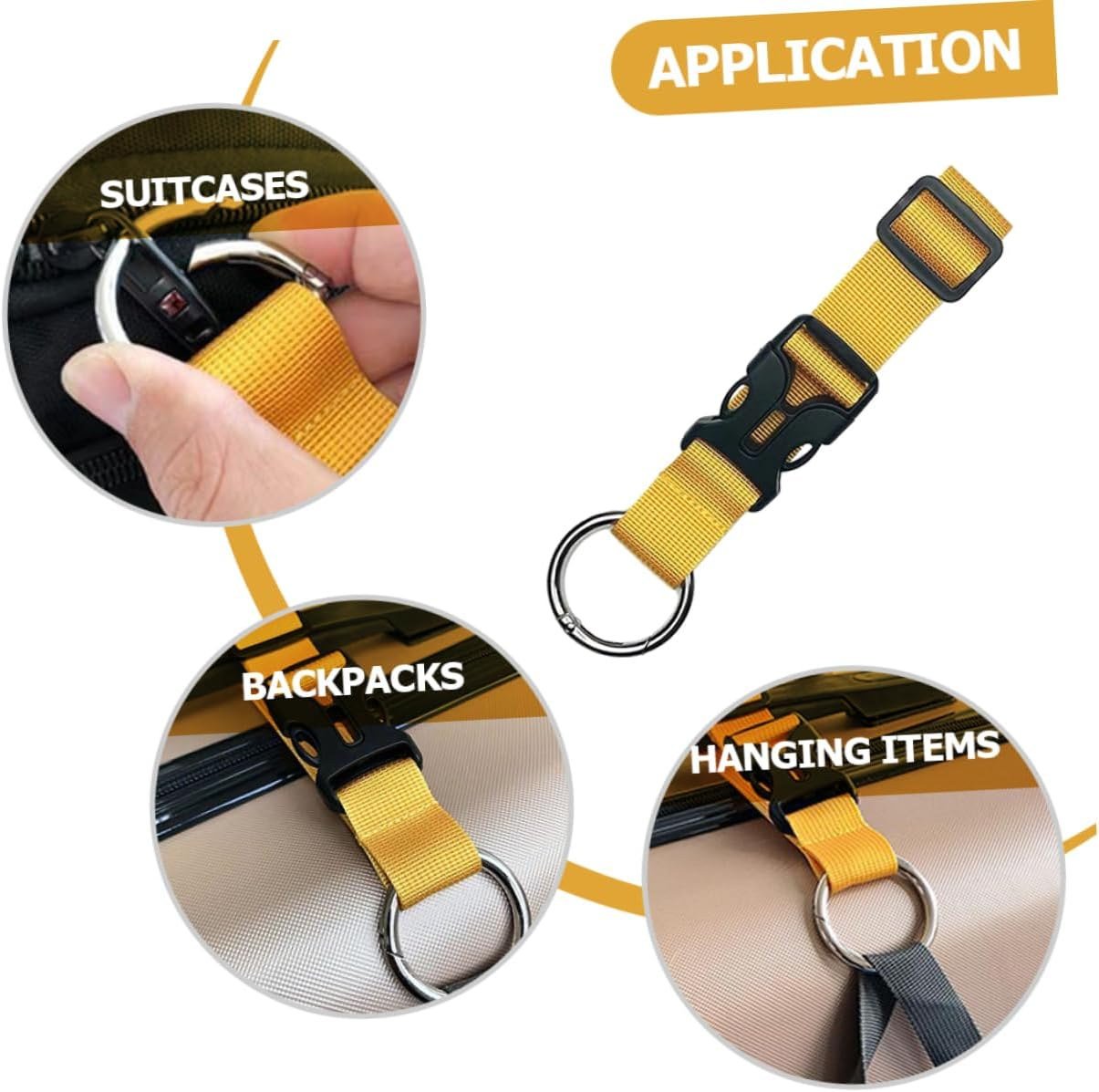 VANZACK 2Pcs Adjustable Outdoor Luggage Straps for Suitcases Lightweight Travel Accessories to Secure Your Bags and Prevent Accidental Openings image number 2