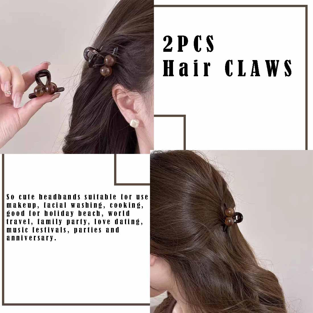 Resweky Brown Pearl Hair Clips Small Hair Clips Cute Hair Clips for Women and Girls image number 6