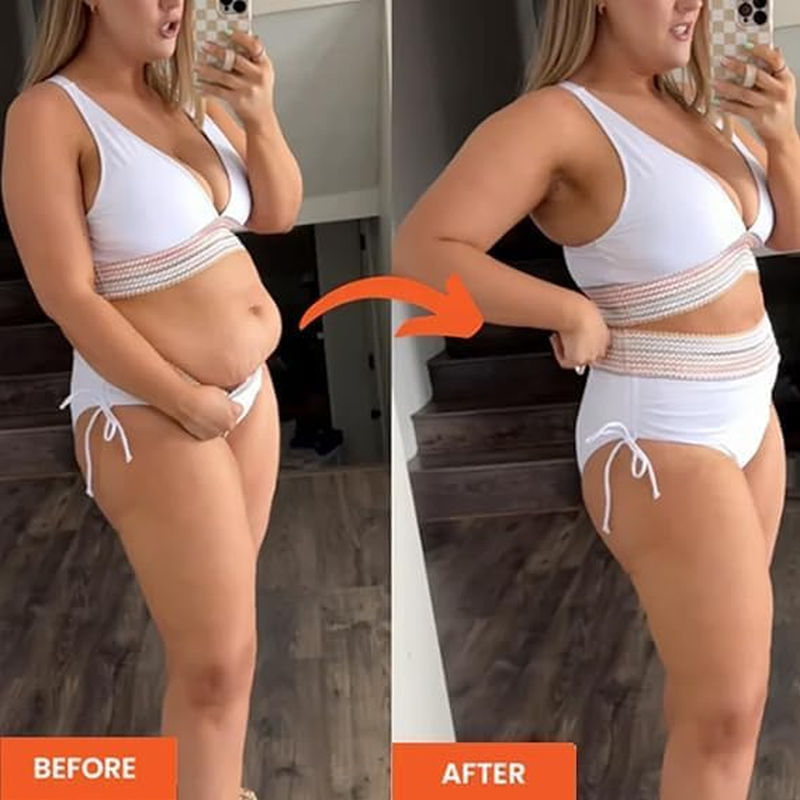 Sunny Salty Bikini Set for Women, Deep V Neck High Waisted Tummy Control Bikini Set for Women, Two Piece Sunny Salty Bathing Suit for Womens image number 2