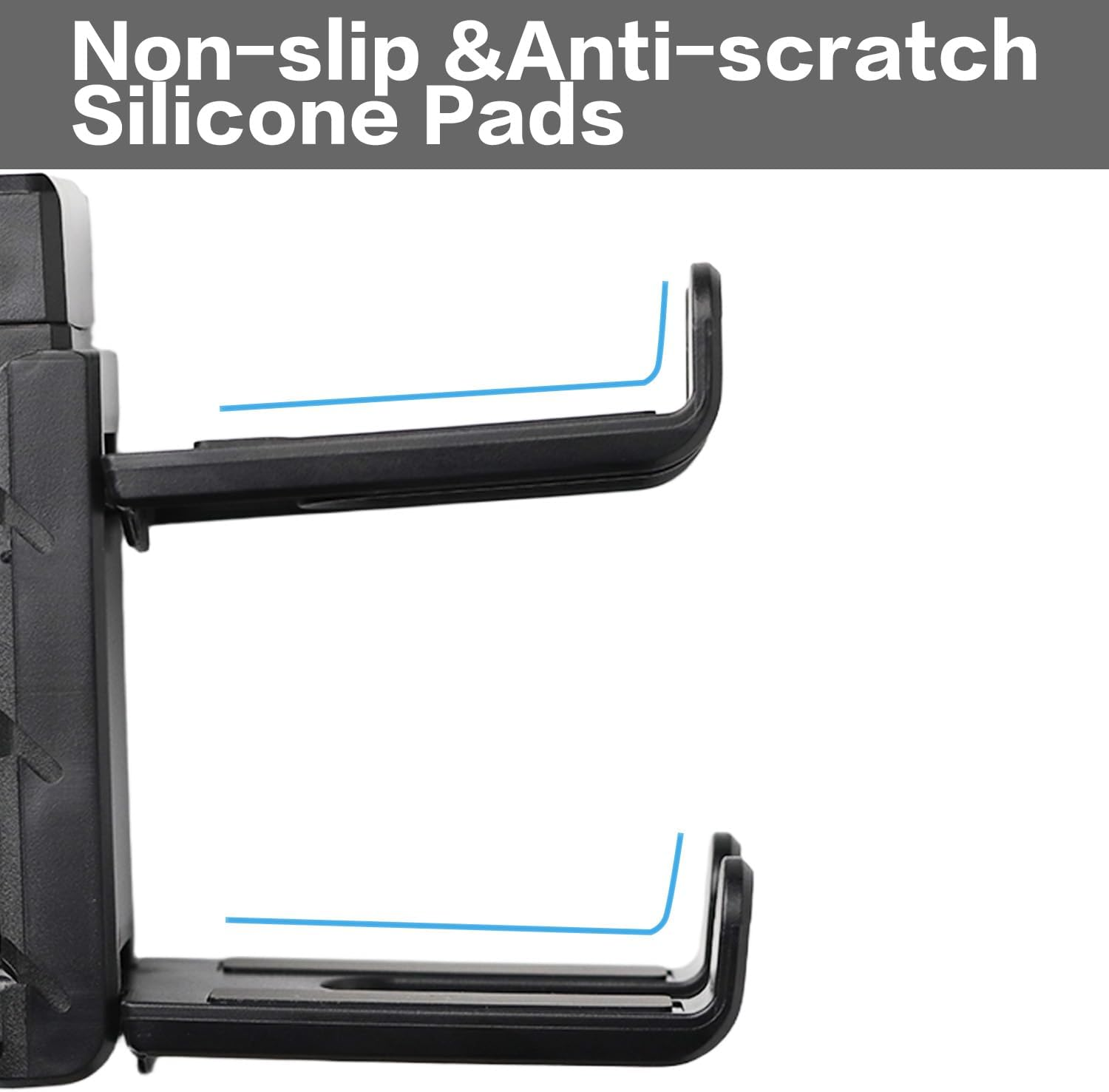 Kaoruo 3 in 1 Headphone Stand with Adjustable Clip and 2 Controller Holders and Rotating Arm, Headphone Stand PC Game Controller Holder, Gaming Universal PC Gaming Accessories image number 1