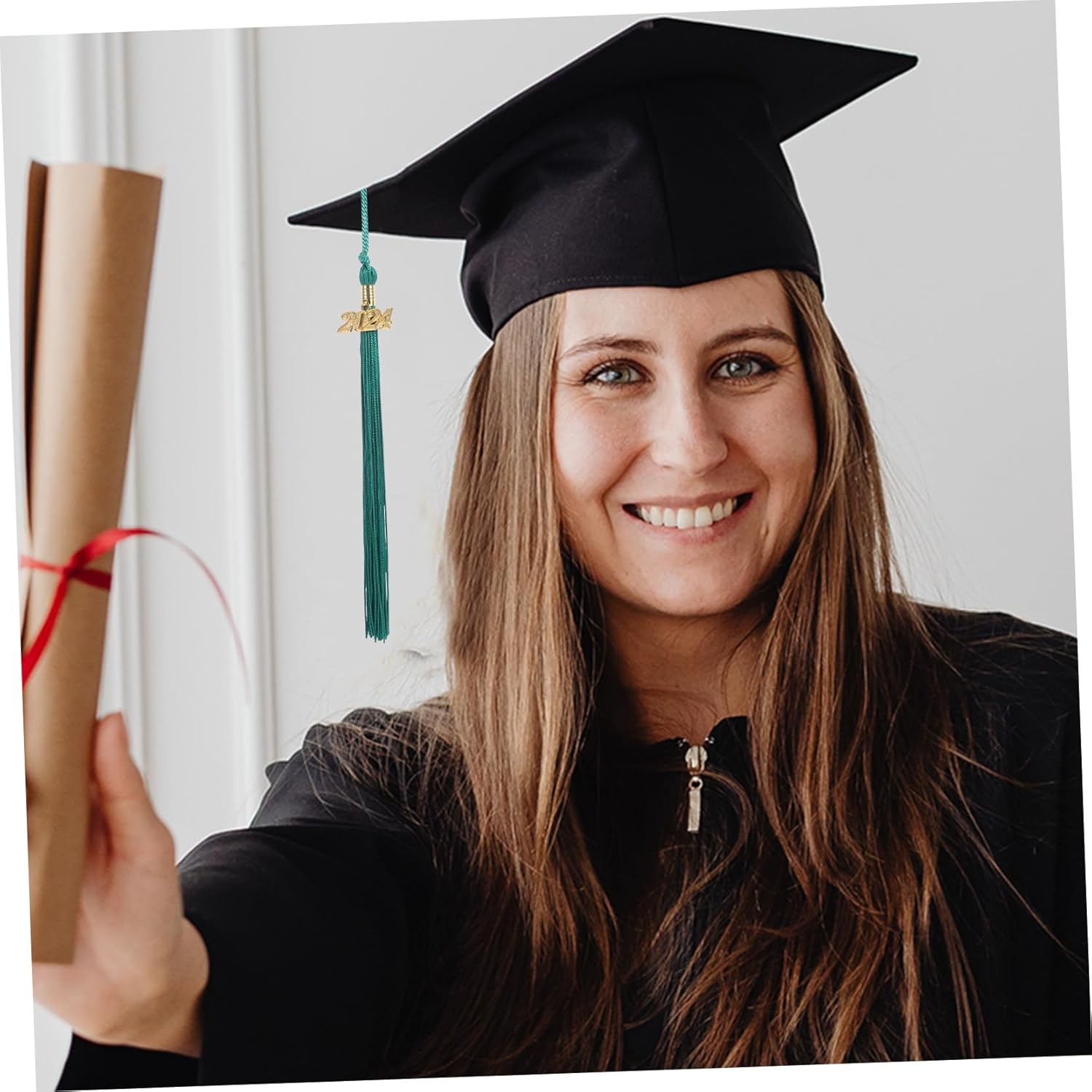 Graduation Hat Tassels Set 08 Green Graduation Hat Accessories for Ceremony 4Pcs image number 1