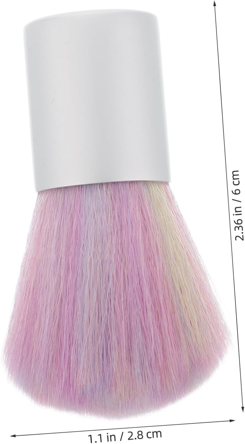 Colorful Nail Dusting Brush Short Handle Soft Bristle Acrylic Nail Supplies Manicure Tool and Home Use image number 6