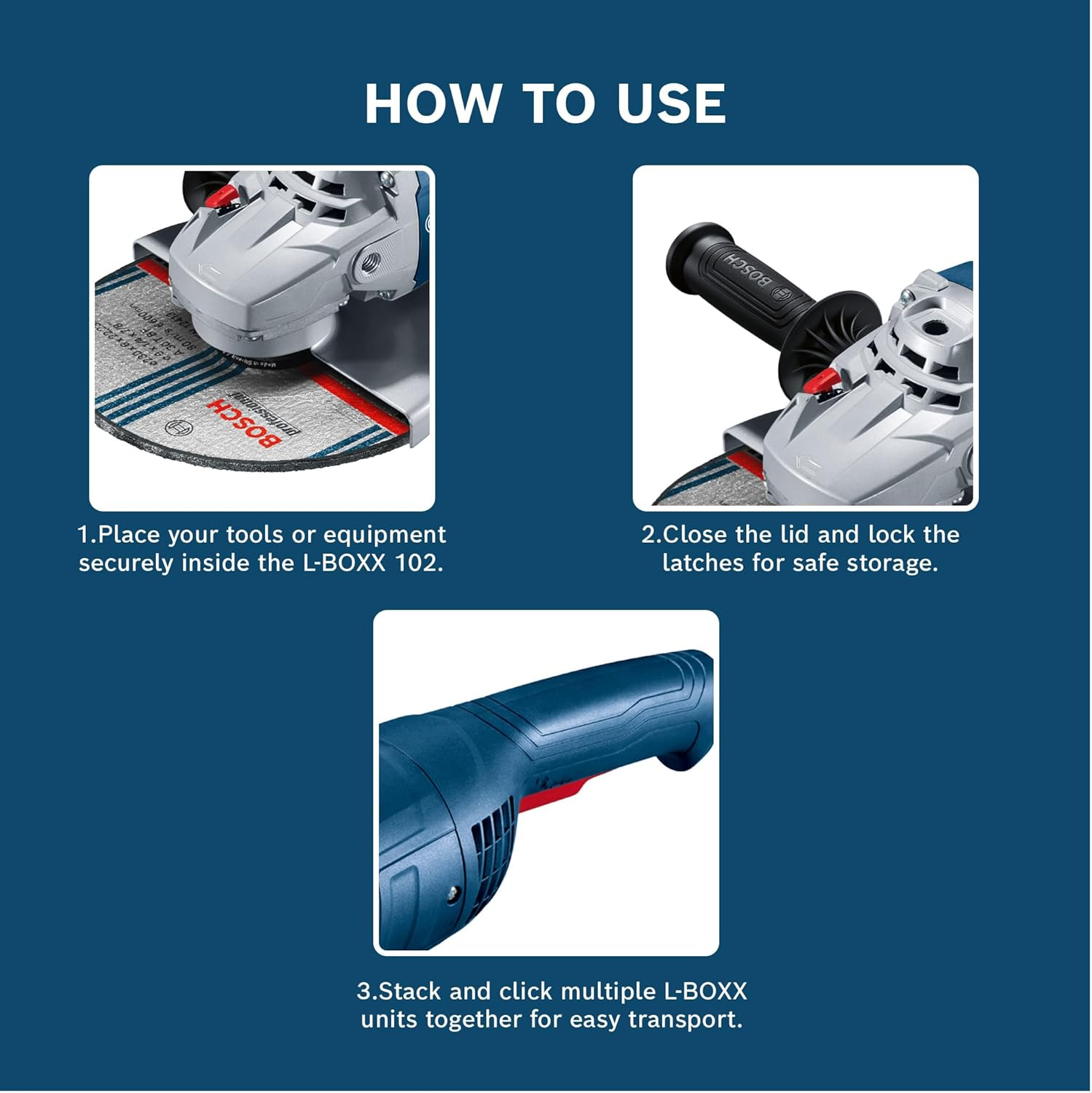 Bosch Professional L-BOXX Carrying Case System (Load-Bearing Capacity up to 100 Kg, Lifting Capacity up to 25 Kg and a Tensile Strength of 50 Kg, Material: ABS Plastic, PA6 Plastic) image number 1