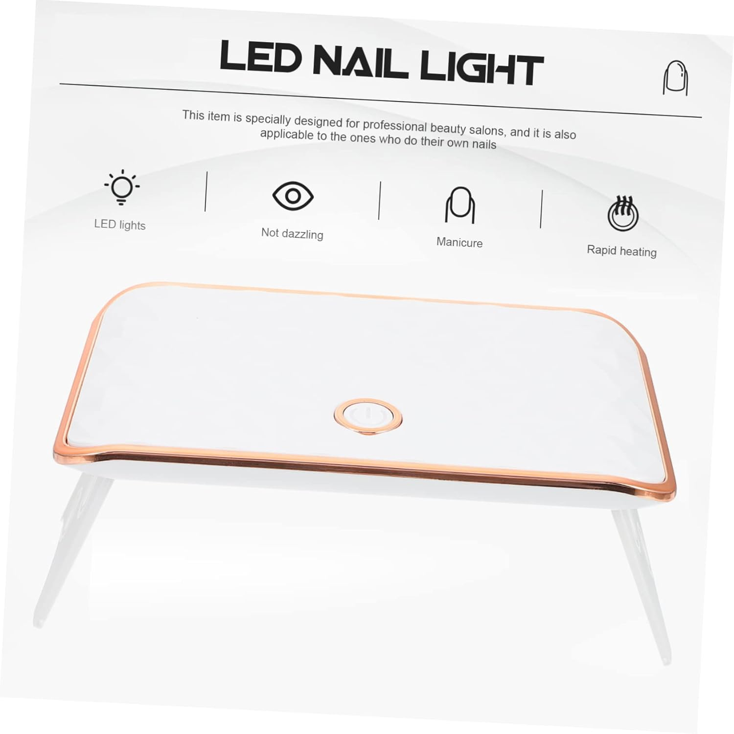 LED Nail Lamp Nail Dryer USB Powered Fast Curing Manicure Lamp with Faceted Edge Design for Home and Salon Use