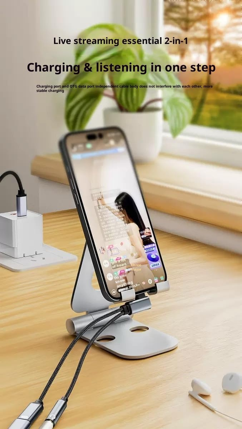 JIARUIJIANKJ USB C Headphone Jack Adapter and Charger for Iphone 17 16 USB C to 3.5Mm Audio Adapter 2In1 Type C to Aux Headphone Jack Dongle Cable Cord with PD 60W Fast Charging,Galaxy S25/S24/S23 image number 4