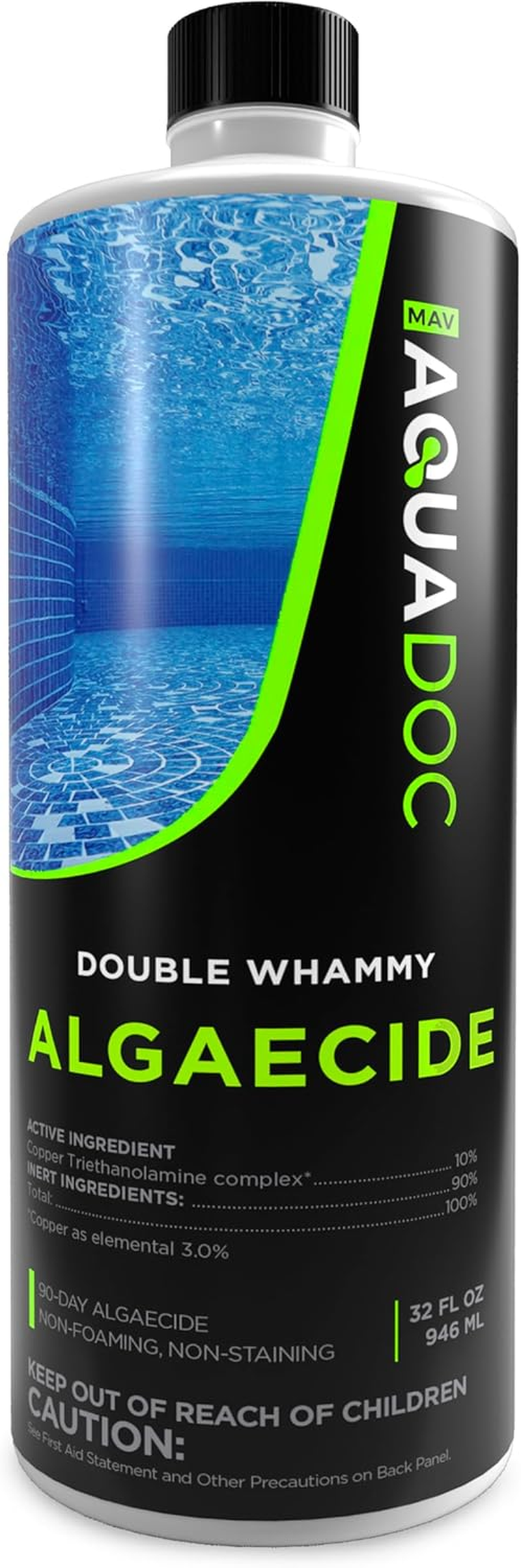 Copper Pool Algaecide for Swimming Pool - 90 Day Algaecide for Inground Pool to Prevent and Remove Pool Algae - Super Algaecide for Pool Opening - Aquadoc 32Oz image number 6