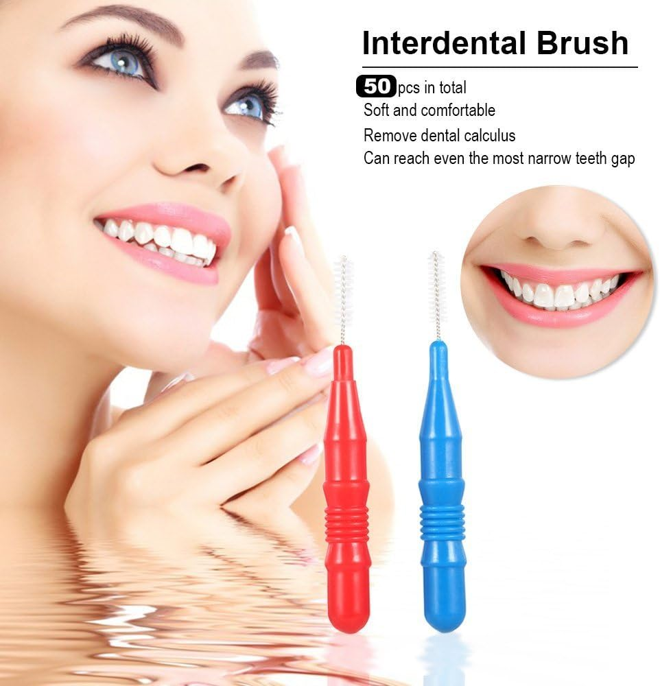 Interdental Brush (50 Counts) River Lake Toothpick Cleaners,Tooth Flossing Head Oral Dental Hygiene Brush,Tooth Cleaning Tool image number 2