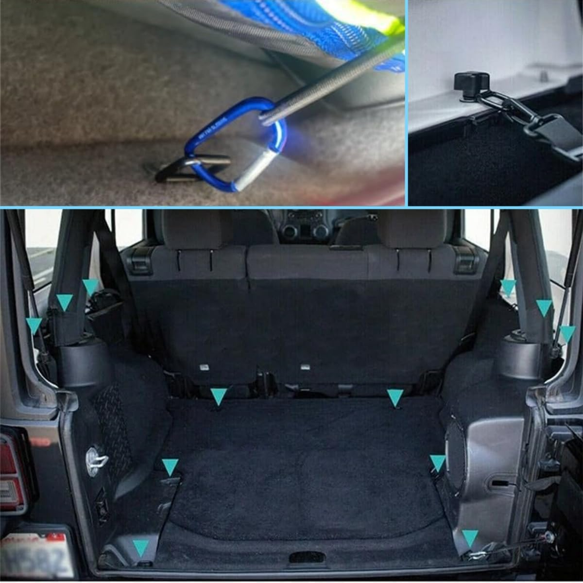 8 PCS Heavy Duty D-Ring Anchors,Easy-To-Install Truck Tie Downs,Ywbfove Compatible with Cargo Cover Mounts, Heavy-Duty Accessories for Truck, Trailer, Camper, Boat and More(Black) image number 6