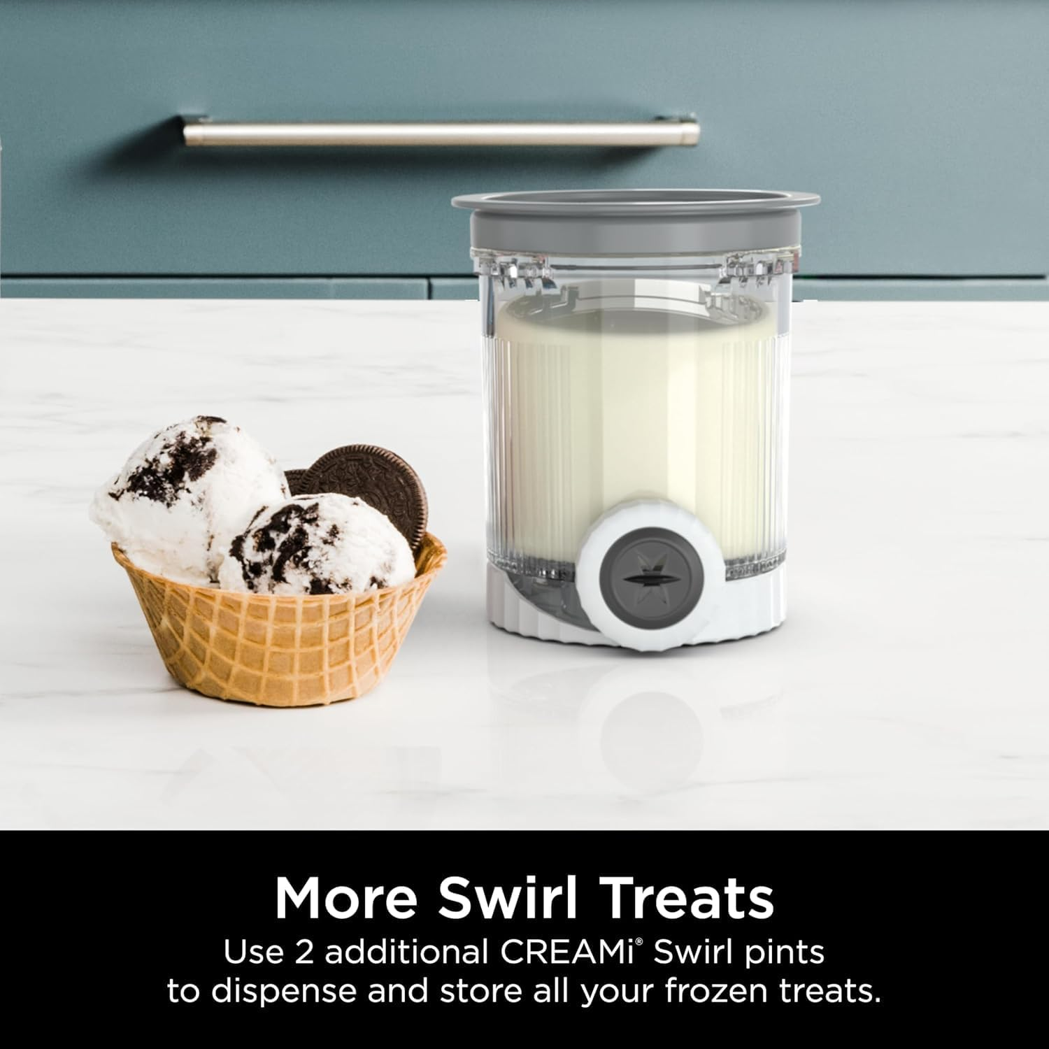 Ninja Swirl by Creami Tubs & Lids Ice Cream Machine 470 Ml Tub Capacity (Pack of 2) image number 2