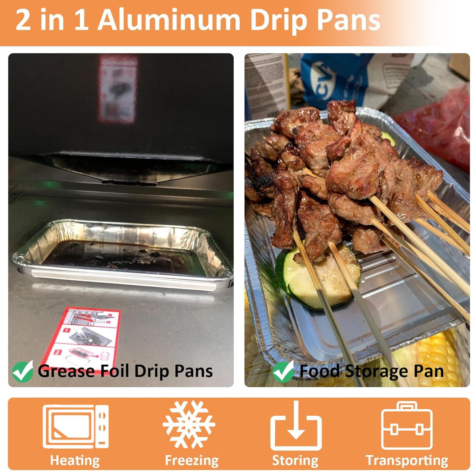 93305 Catch Pan for Weber Spirit E-210 E-220 E-310 E-320 E-330 Series, 83156 Grease Tray with Drip Pan Liners Replacement for Weber Genesis II E-310 E-315 E-325 E-330, for Spirit 200/300 Series image number 4