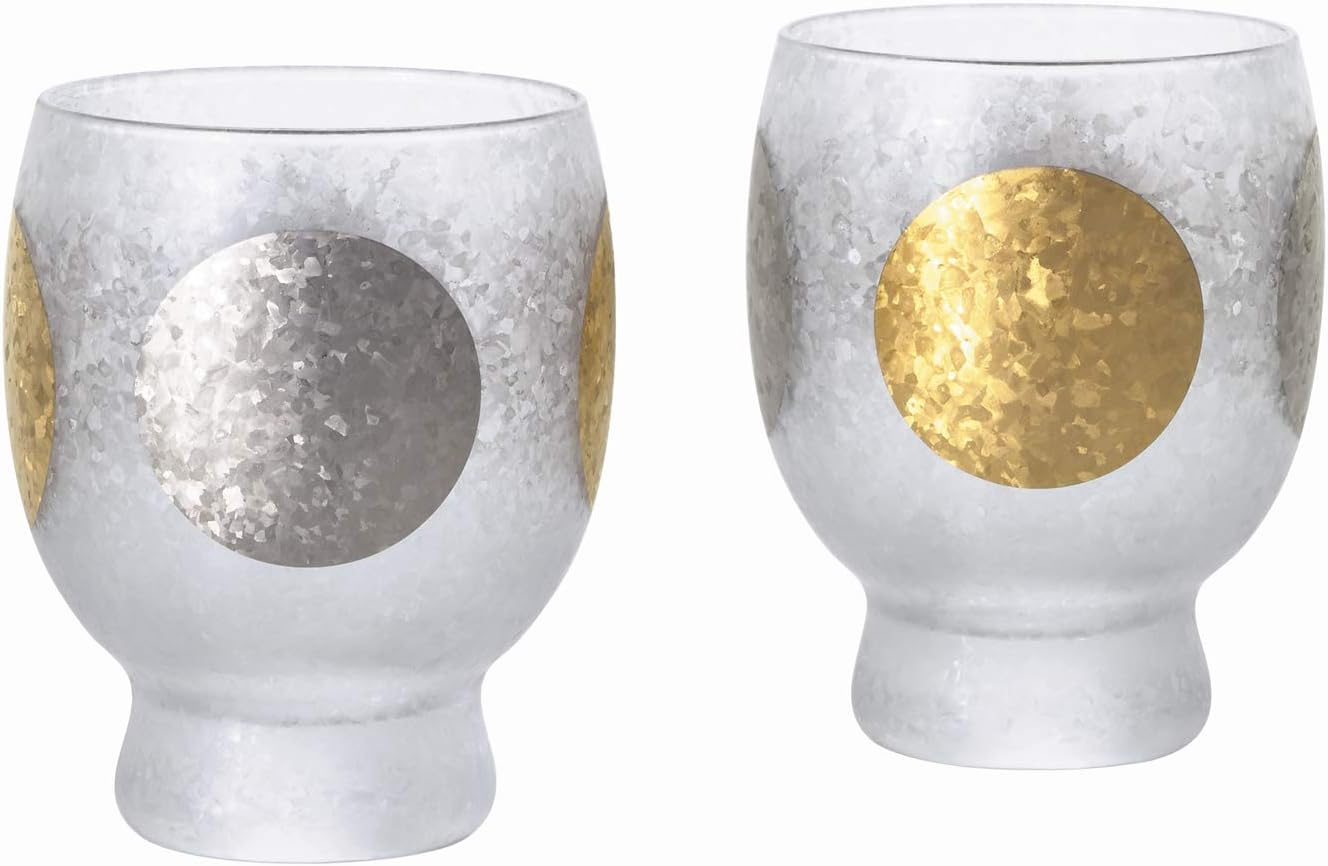 ADERIA S6256 Wine Glasses, Sun/Moon Stem, Pair Set, 7.4 Fl Oz (210 Ml), 2 Pieces, Made in Japan, Fashionable, Red, Red Liquor Cup, White, Champagne, Present, Gift, Wedding, Celebration, Birthday,