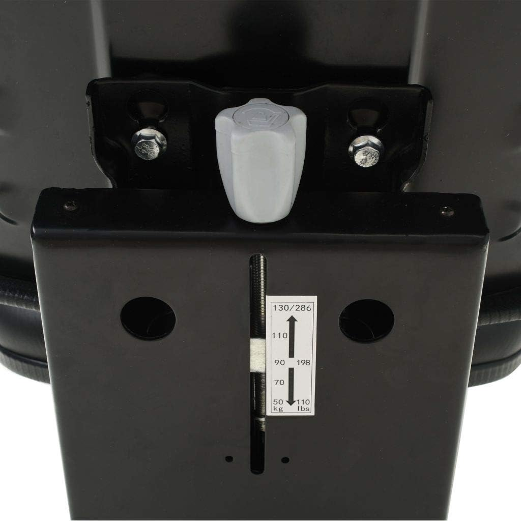 Vidaxl Heavy-Duty Tractor Seat with Suspension and Multiple Adjustments - Comfort Design, Durable Steel Frame and Water-Resistant PVC Upholstery - Black image number 6