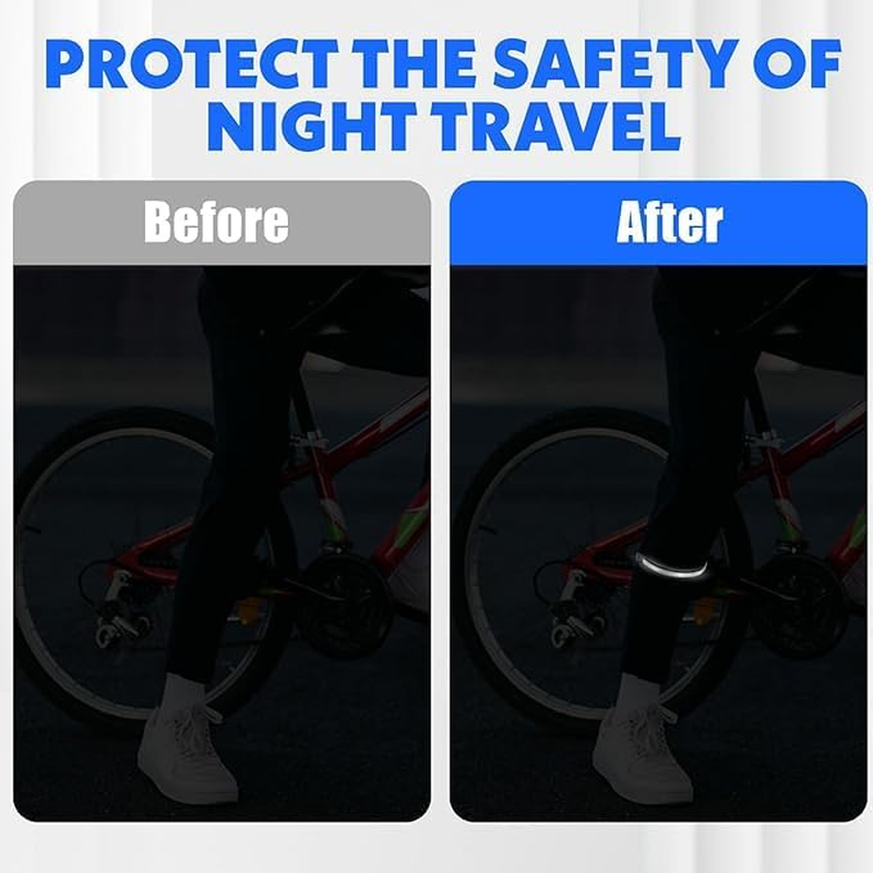 High Reflective Cycling Trousers Clips,2Pcs Reflective Trouser Clips Bike Trouser Clips,Cycling Reflective Trouser Clips,Reflective Bicycle Trouser Clips,High Visibility Reflective Bike Trouser Clips