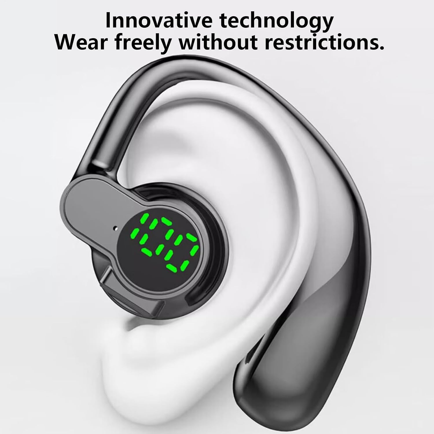 Around the Ear Wireless Earbuds,Sports Earbuds - Headset with Digital Display for Music Gym Swimming Phone Calls Study Outdoor Home Play Game Work image number 2