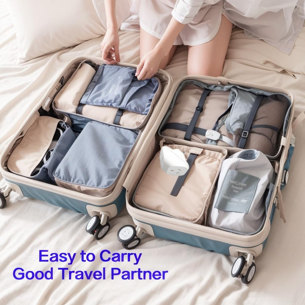 2 Pack Outlet Extender, Double Power Plug, Double Adapter, 1-To-2 Socket Extender, Multi Plug, Cruise Essentials for Home, Hotel, Bedroom image number 5