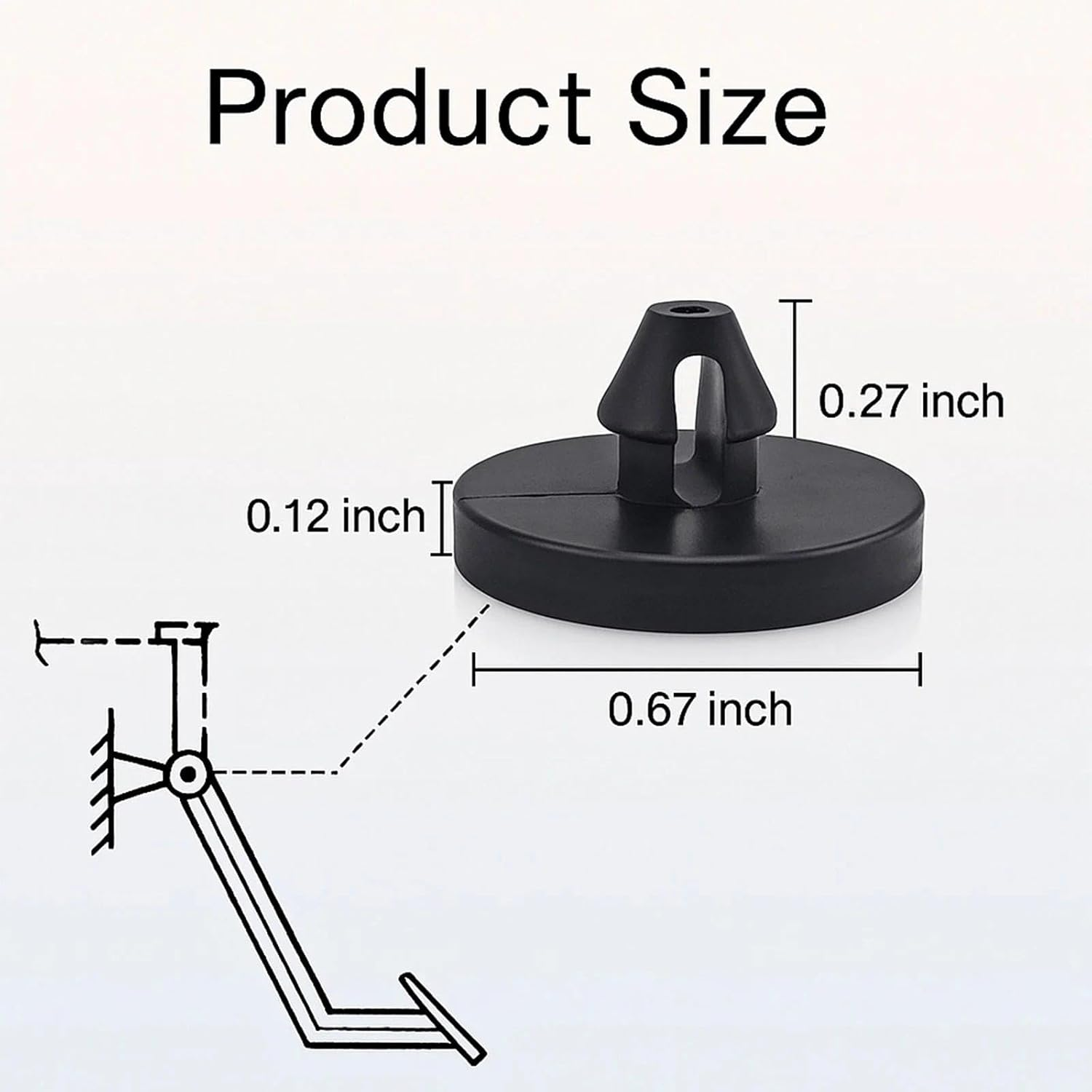 Brake Pedal Stopper 4 PCS, Car Truck Auto Brake Pedal Pad, Universal Fit, Compact Size, Durable Design, Light Switch Stopper, Compatible with Most Cars, Black, Easy to Use, Replacement Part &ndash; Ruibex image number 4