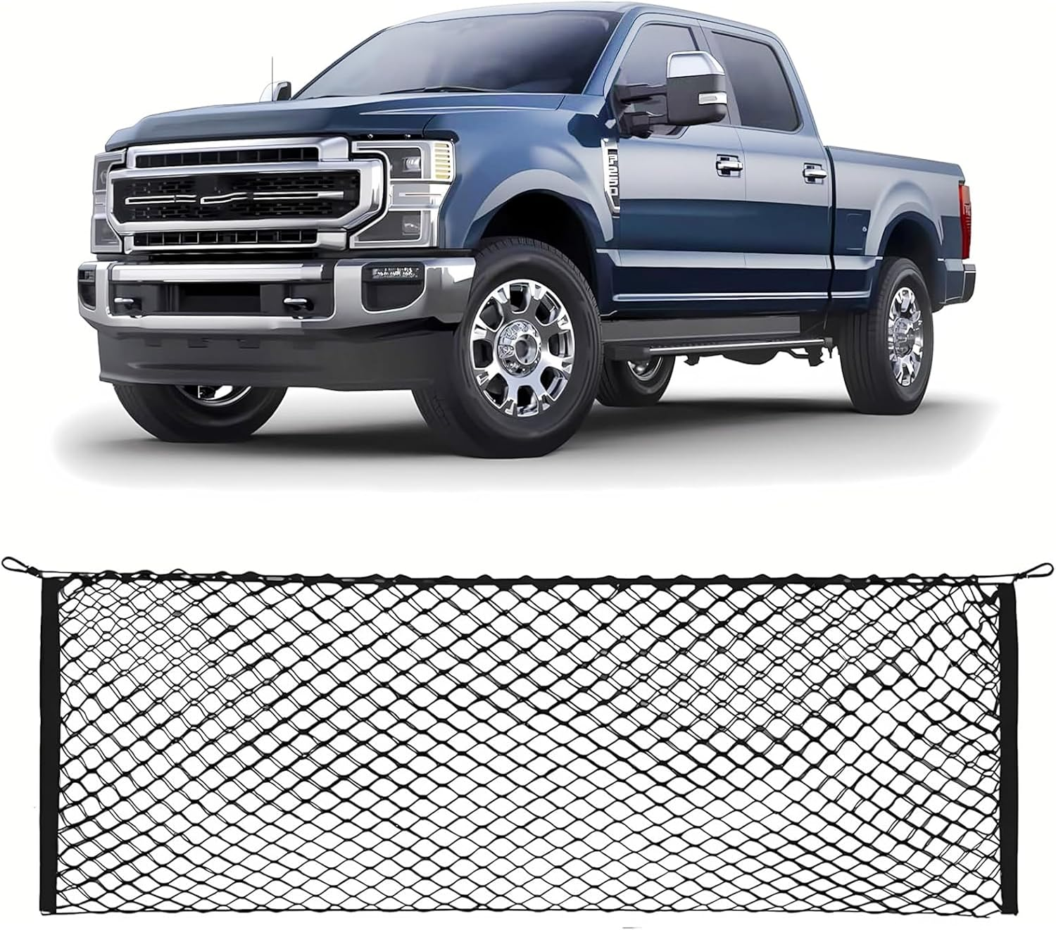 Truck Tailgate Cargo Net Compatible with 2015 to 2022 2023 2024 2025 Ford F150 F250 F350 image number 6