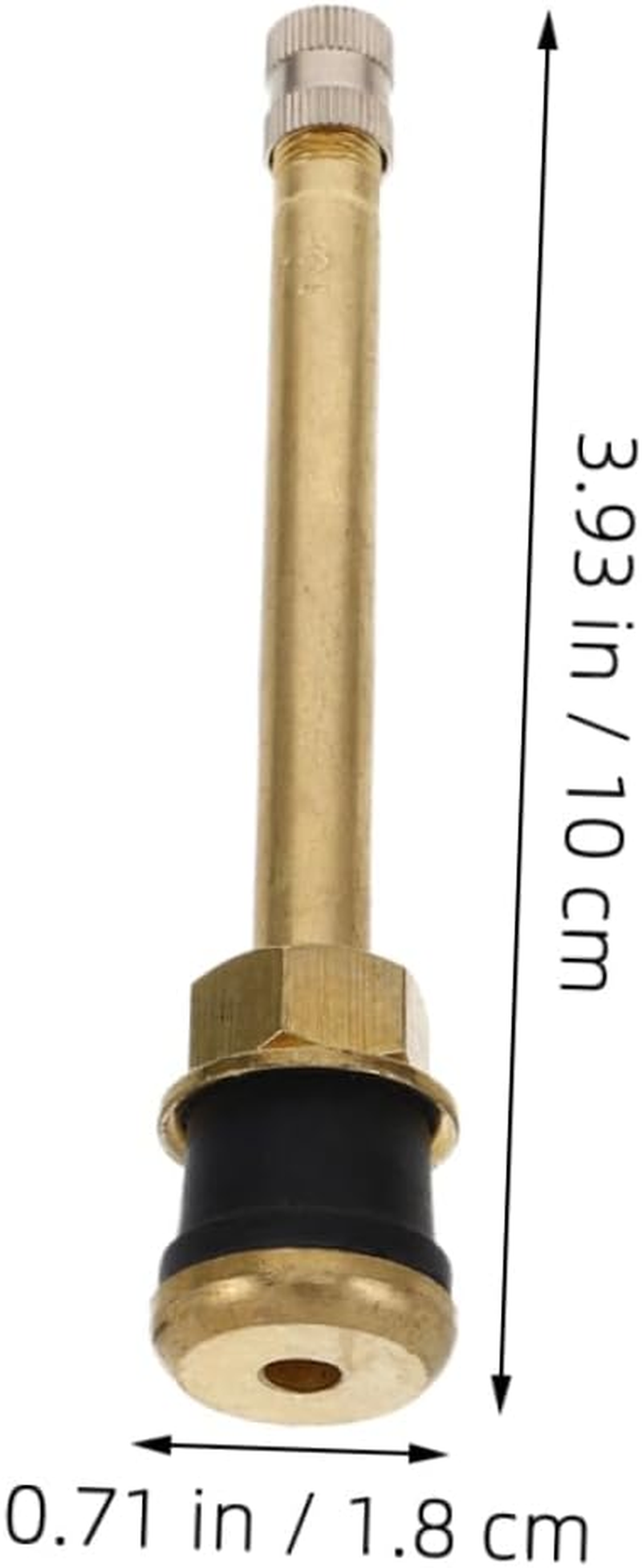 VALICLUD 2Pcs Heavy Duty Copper Tire Valve Stems Tubeless Airtight Pressfit Replacement for Trucks Buses Cars Fit Commercial Vehicle Wheel Rim image number 3