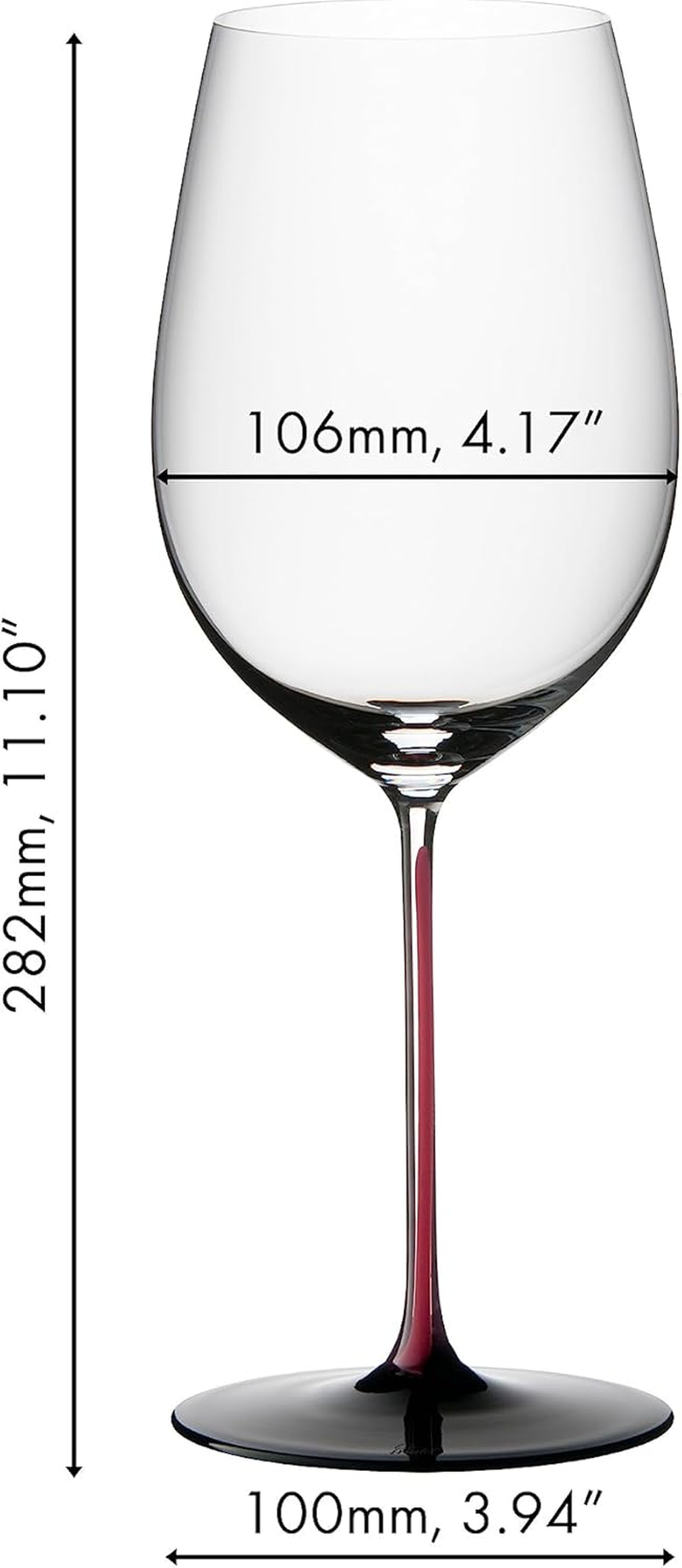 Riedel Sommeliers Black Series Bordeaux Grand Cru Glass, Red/Black image number 4