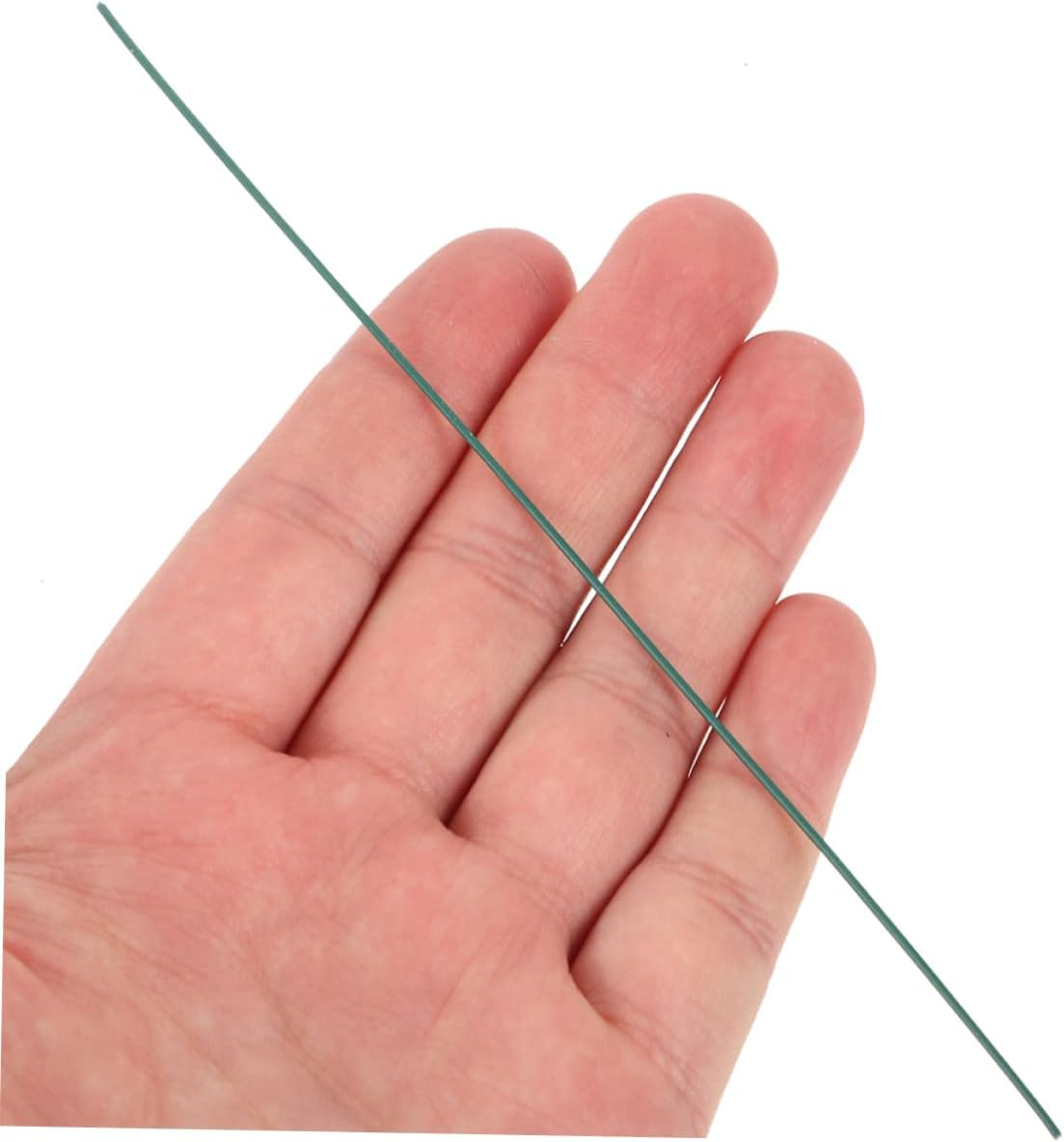 MOBUTOFU Garden Plant Twisted Ties 1000Pcs Binding Iron Wire Garden Tie for Tomato Raspberry Vine Stems 0.55Mm Diameter Plastic Coated Green Wire Straps for Outdoor Plant Support