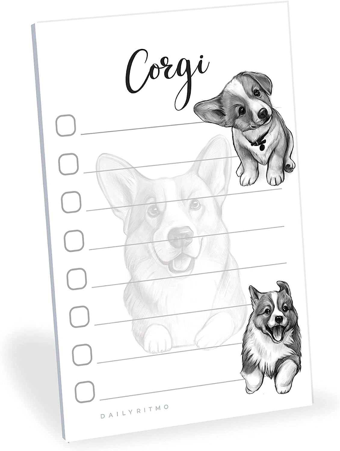 Welsh Corgi Puppies Sticky to Do List Notepad - Dog Sticky Notes Stationary School Supplies for Corgi Mom | Corgi Gifts for Corgi Lovers | 4" X 6" 50 Pages image number 2
