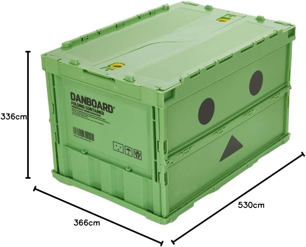 Trusco Nakayama (TRUSCO) TRC50BADNBGN Thin Folding Container with Lock Lid, Green Storage Case, Storage Box image number 2