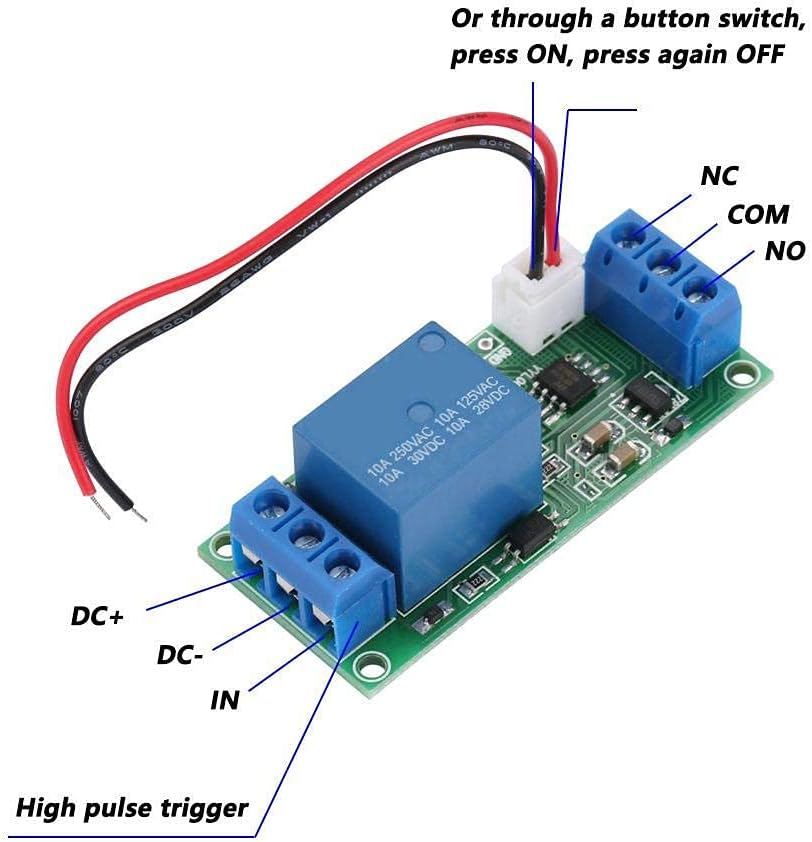Wzenclave DC 5/12V Timer Switch Module Adjustable Timer Delay Turn off Module with Adjustable On-Off Time Relay for Automation Equipment Robots Intelligent Product Development External Trigger Switch image number 5