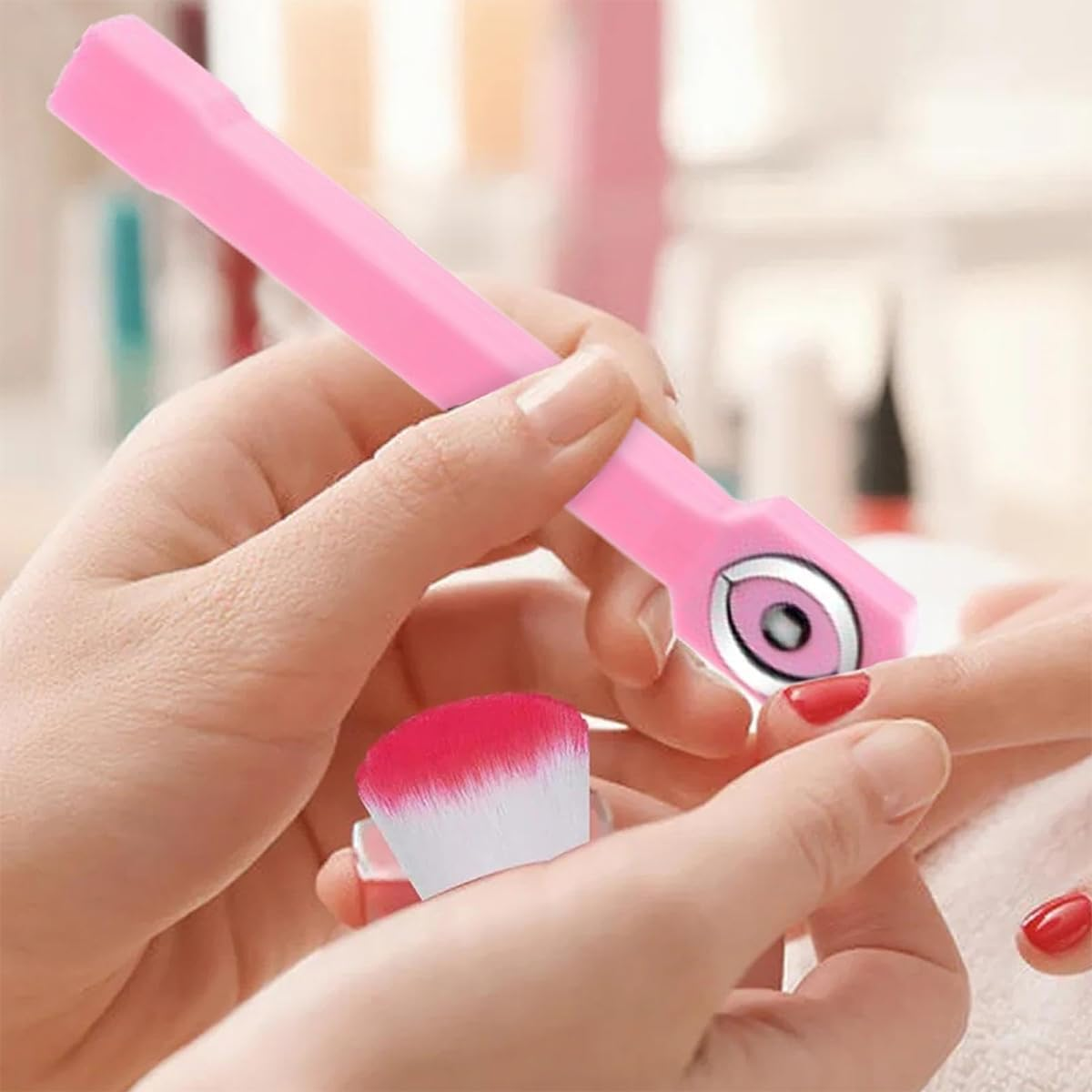 Namvo 3 in 1 Nail Magnetic Pen, Cat Eye Gel Nail Polish Magnet, Nail Magnet Stick, Cat Eye Nail Design Tool, Double Head Magnet for Gel Nail Polish Salon Studio (Pink) image number 2