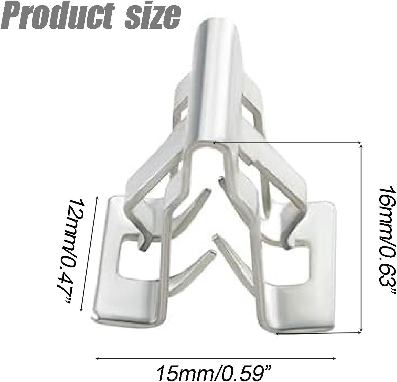 Wzenclave 30Pcs Metal Retainer Clip for Car Console Central Control Panel Clip, Car Multimedia Fixed Clip Car Interior Metal Clip Universal U-Shaped Automotive Fastener Accessocies for Cars(Silver) image number 1