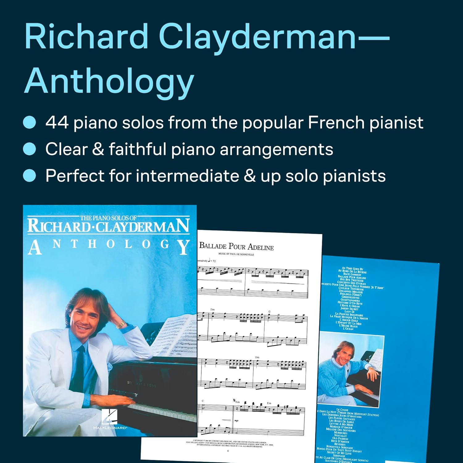 Music Sales America Richard Clayderman Anthology Book: Piano Solo