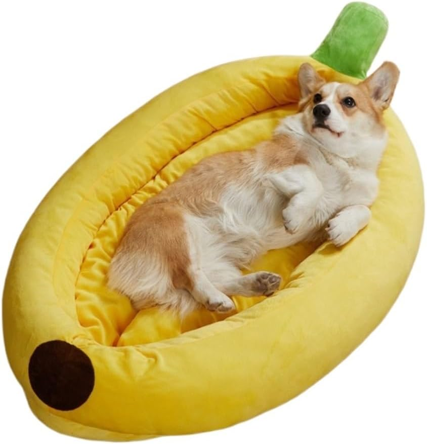 Dog Bed Cat House Pet House Pet Bed Orthopedic Dog Couch Bed with Removable Washable Cover and Nonskid Bottom Dog Beds for Large Medium Dogs Dog House Cat Bed Pet Nest ( Color : Yellow , Size : 62*38* image number 5