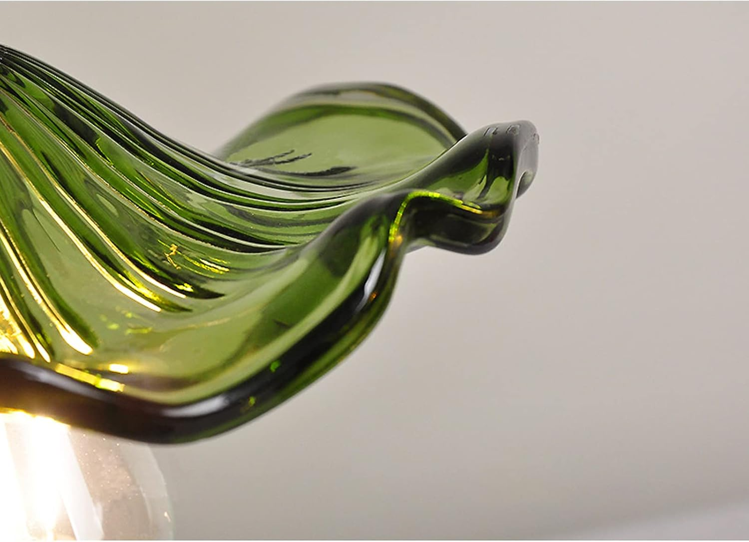 Green Modern Pendant Light Glass Pendant Lamp Shade E27 Pendant Ceiling Lights Bulb Industrial Ceiling Light Pendant Lights for Dining Table Dining Room Living Room Cafe (Green) - Transparent image number 3