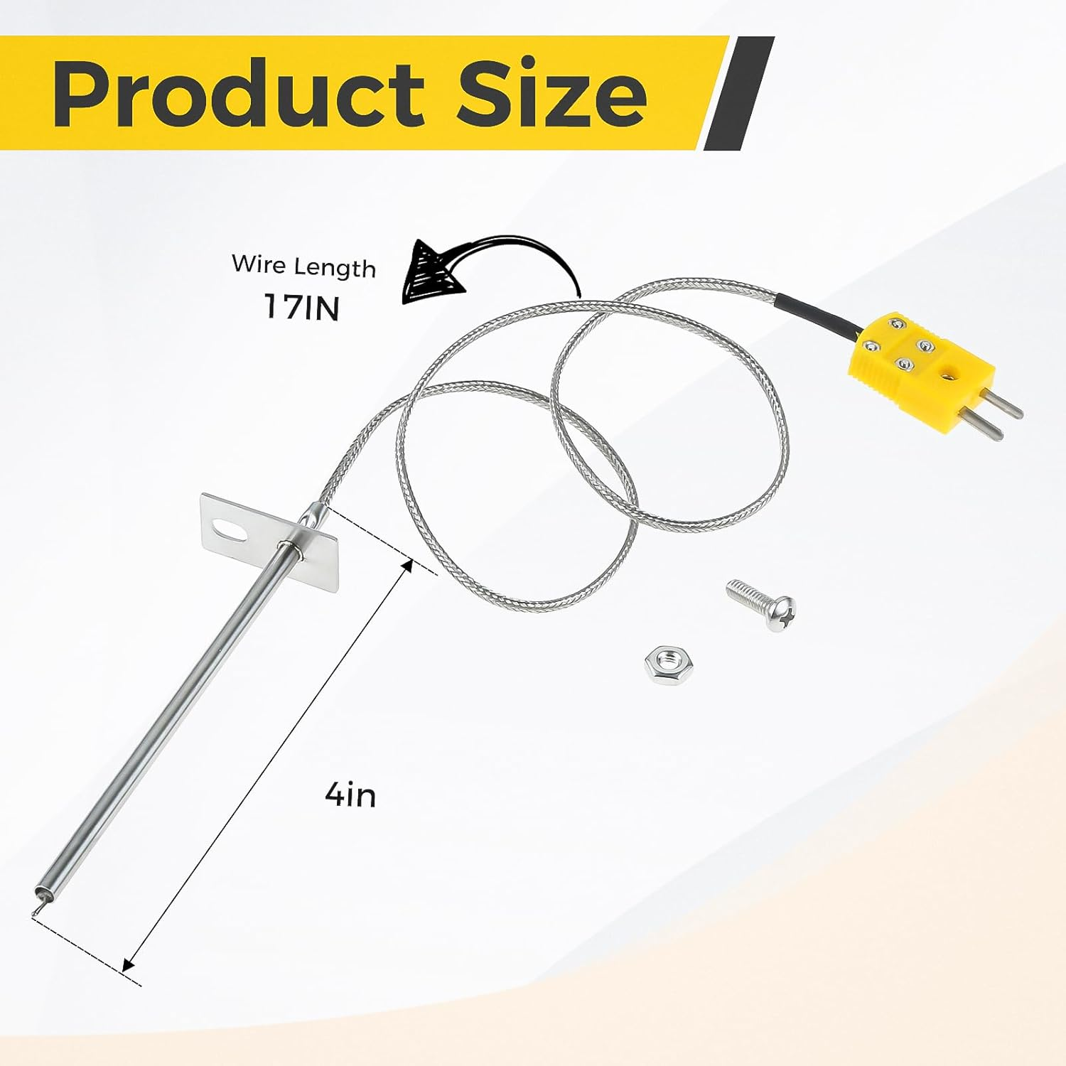 Temperature Probe Replacement for Masterbuilt Gravity Series 560/800/1050 XL & Digital Charcoal Grill & Smokers, Replace Part Number: 9904190024