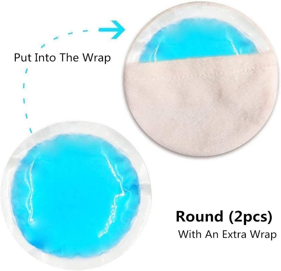 WORLD-BIO Kids Ice Pack for Boo Boos Injuries, Reusable Children'S Fun Cartoon Pack Pain Relieve for Teething, Headaches, Small round Cold Gel Pack Comfort for Breastfeeding, Post Surgery 10 Packs