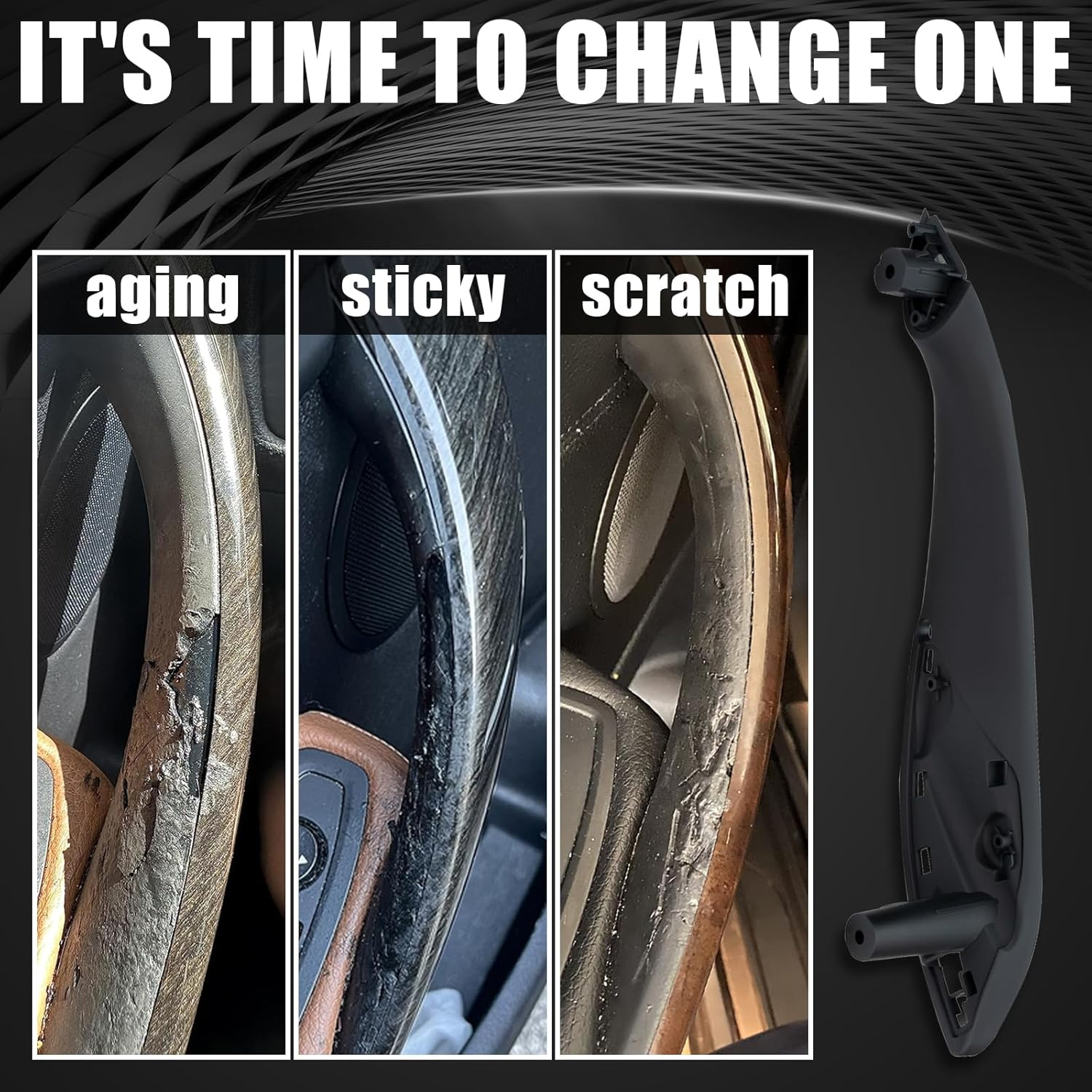 WEILEITE Front Right Passenger Side Interior Inner inside Door Pull Handle Grab Fit BMW 320,328,330,335,M3 F30/F31/F34/F80 3 Series 2012-2018 and 418,420,428,430,435,M4 F32/F33/F36/F82/F83 4 2014-2017 image number 3