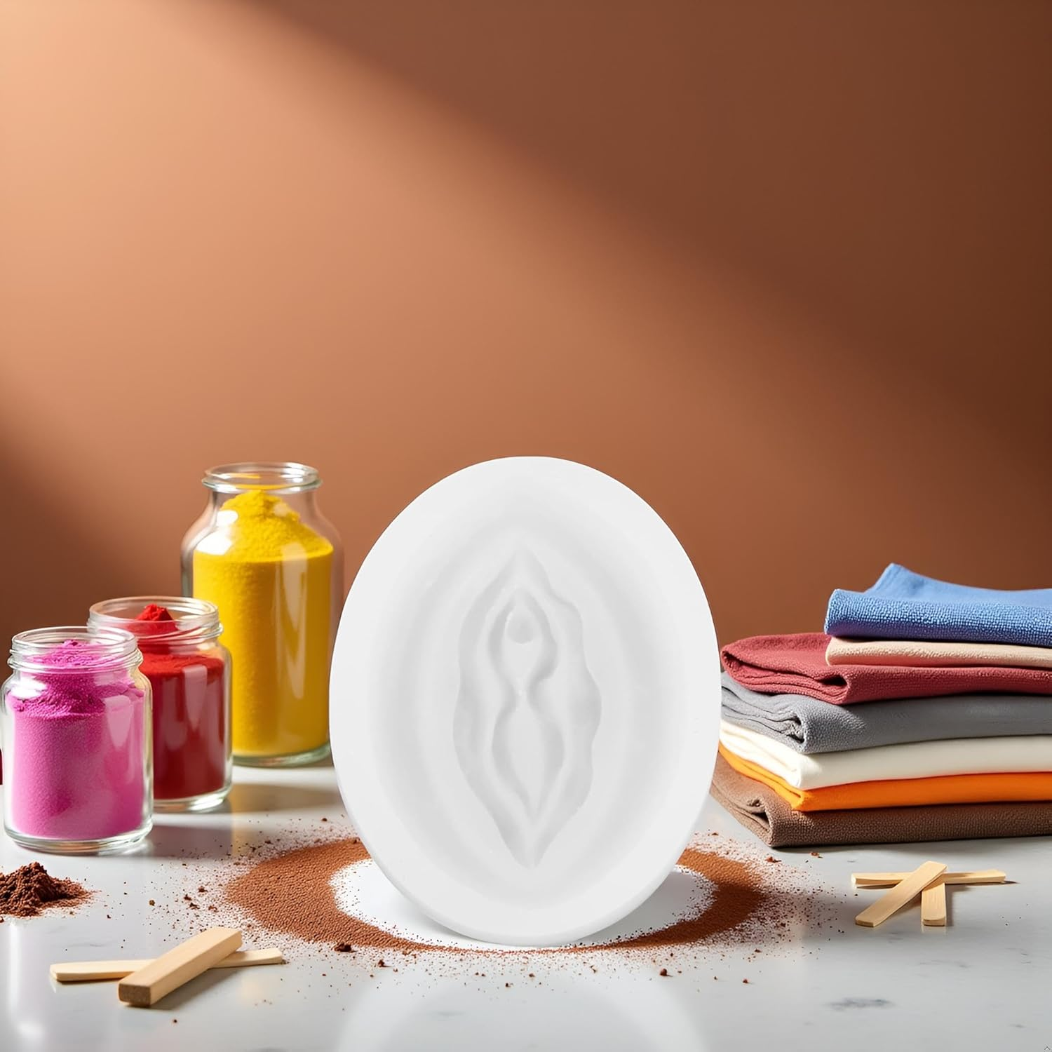 White Women Genital Shape Chocolate Mold Novelty Candy Making Molds Silicone DIY Mould Jelly Tray Fondant Cake Making Supplies Pastry and Baking Molds Bakeware image number 6