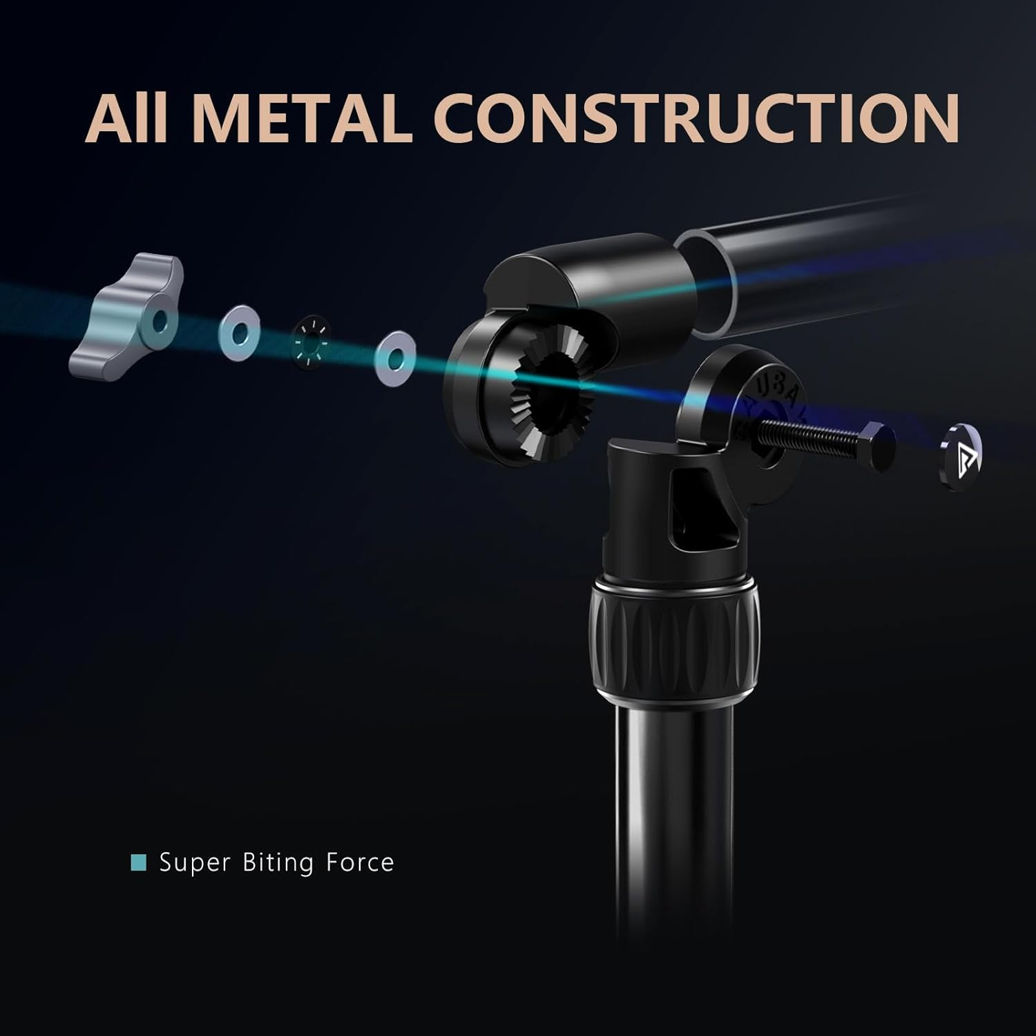 【All Metal】Raubay Desktop Magic Arm, Overhead Camera Desk Mount, Table Light Stand with 1/4&ldquo; Ball Head, 3/8" & 5/8" Adapter, C Clamp, Retractable Boom Arm for DSLR, Webcam, Microphone, Projector DMA01 image number 1