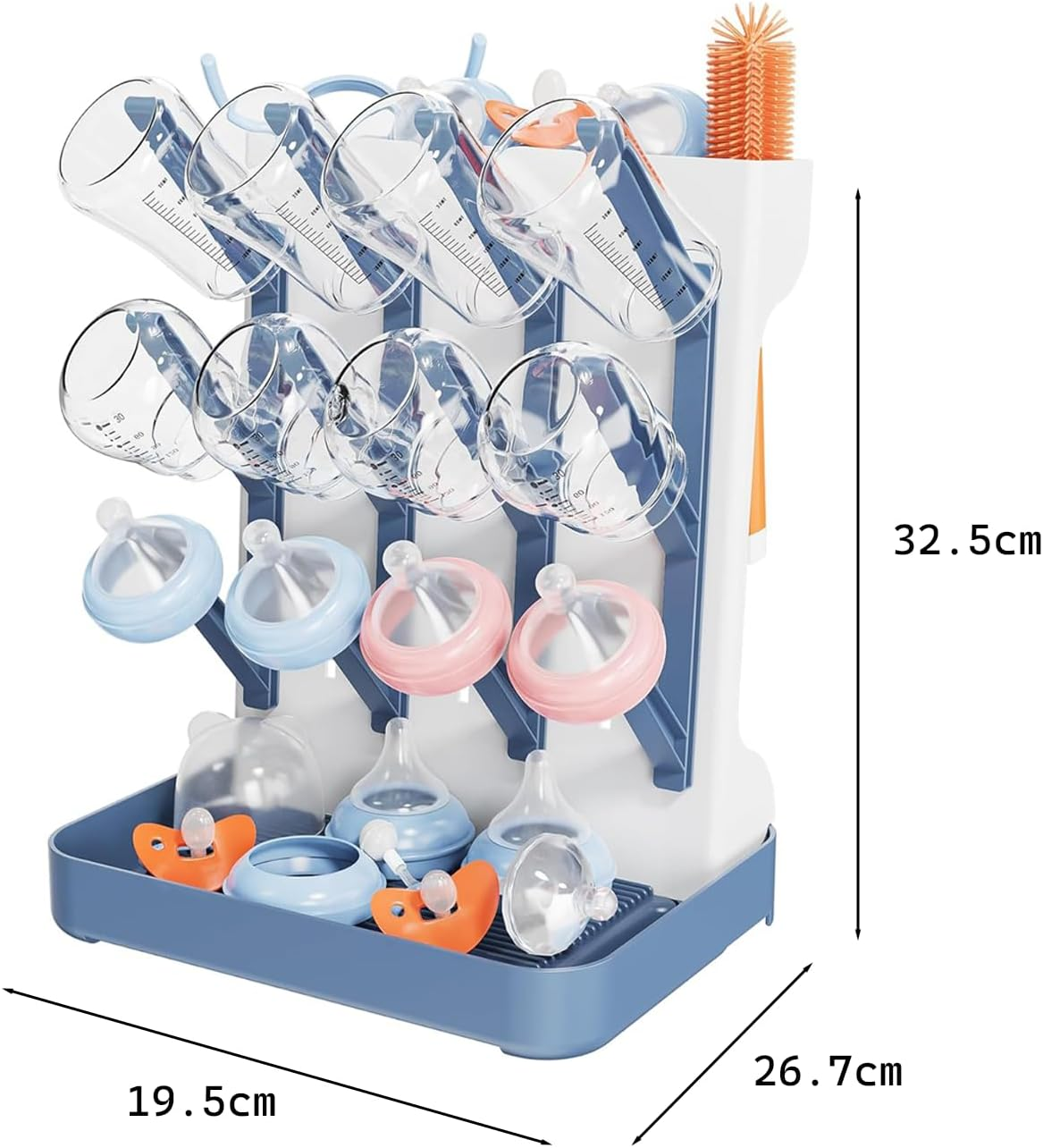 Bottle Drying Rack,Space Saving Vertical Bottle Drying Rack,Accessories Storage Stand for Organizing Brushes and Pacifiers on Countertop image number 3