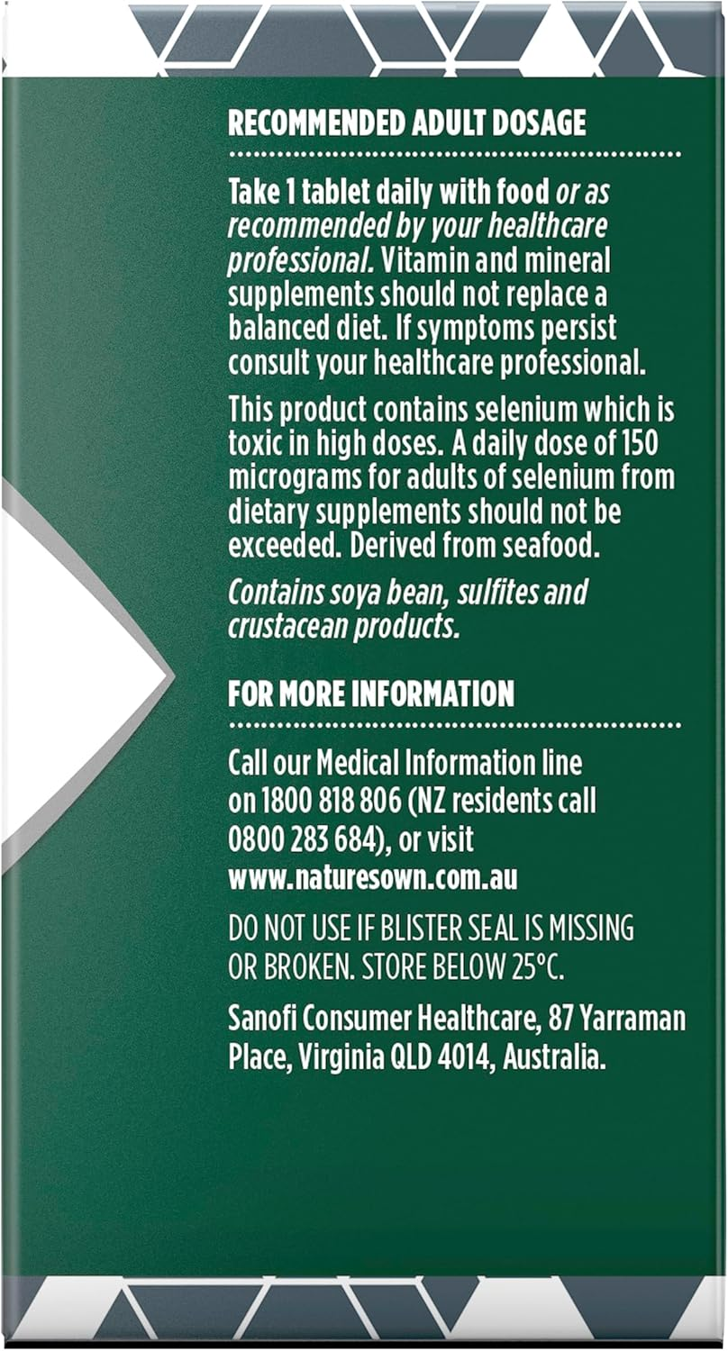 Nature'S Own Bodyfuel 50+ Years Multivitamin Tablets 60 - Supports Energy Production & Mental Function-Maintains Bone Health & Healthy Immune System Function-Reduces Free Radicals Formed in the Body image number 6