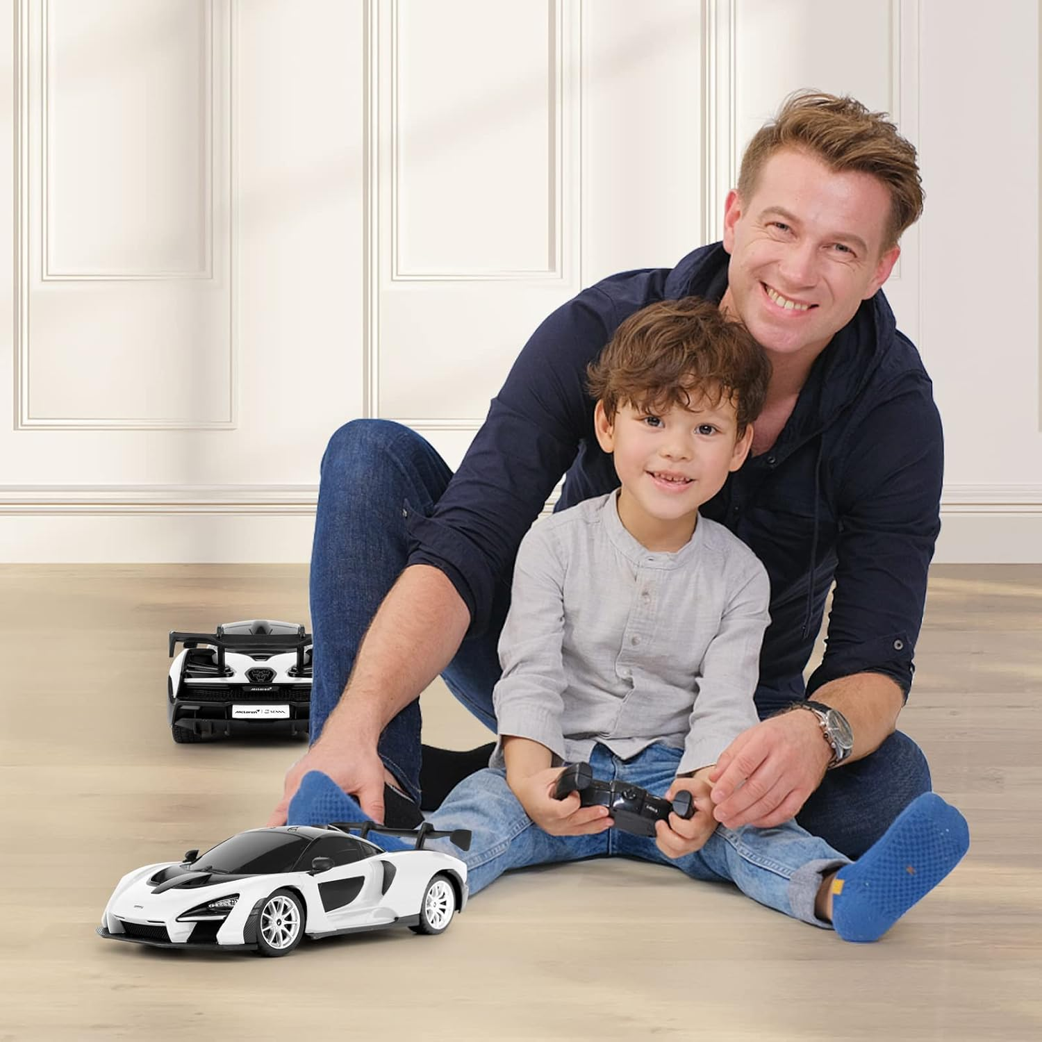 RASTAR RC Toy, Mclaren Senna 1:24 Remote Control RC Car, Mclaren Toy Car for Boys - White