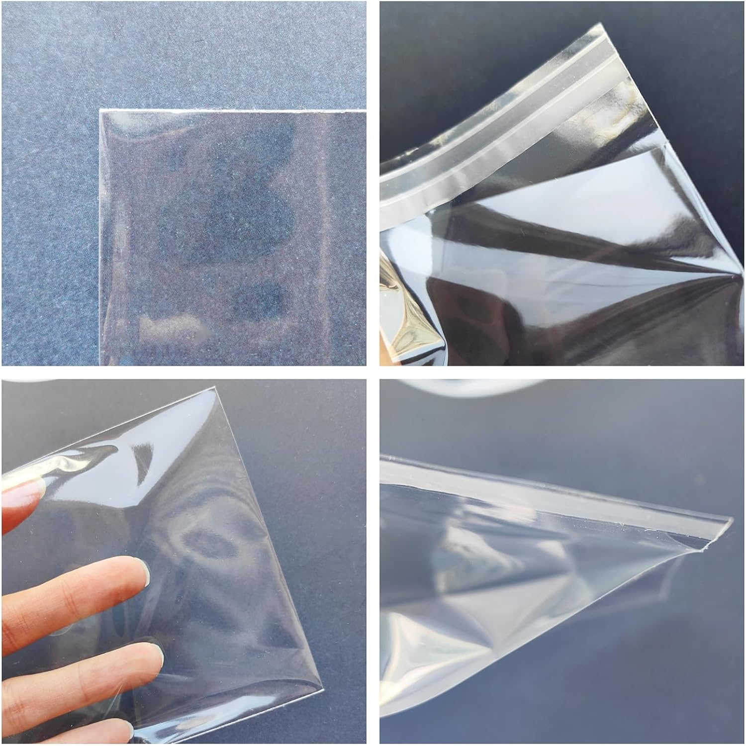 250 PCS Clear Self Adhesive Plastic Gift Cookie Treat Biscuit Bakery Bags - 10X10Cm Frosted Party Favor Candy Bags image number 3